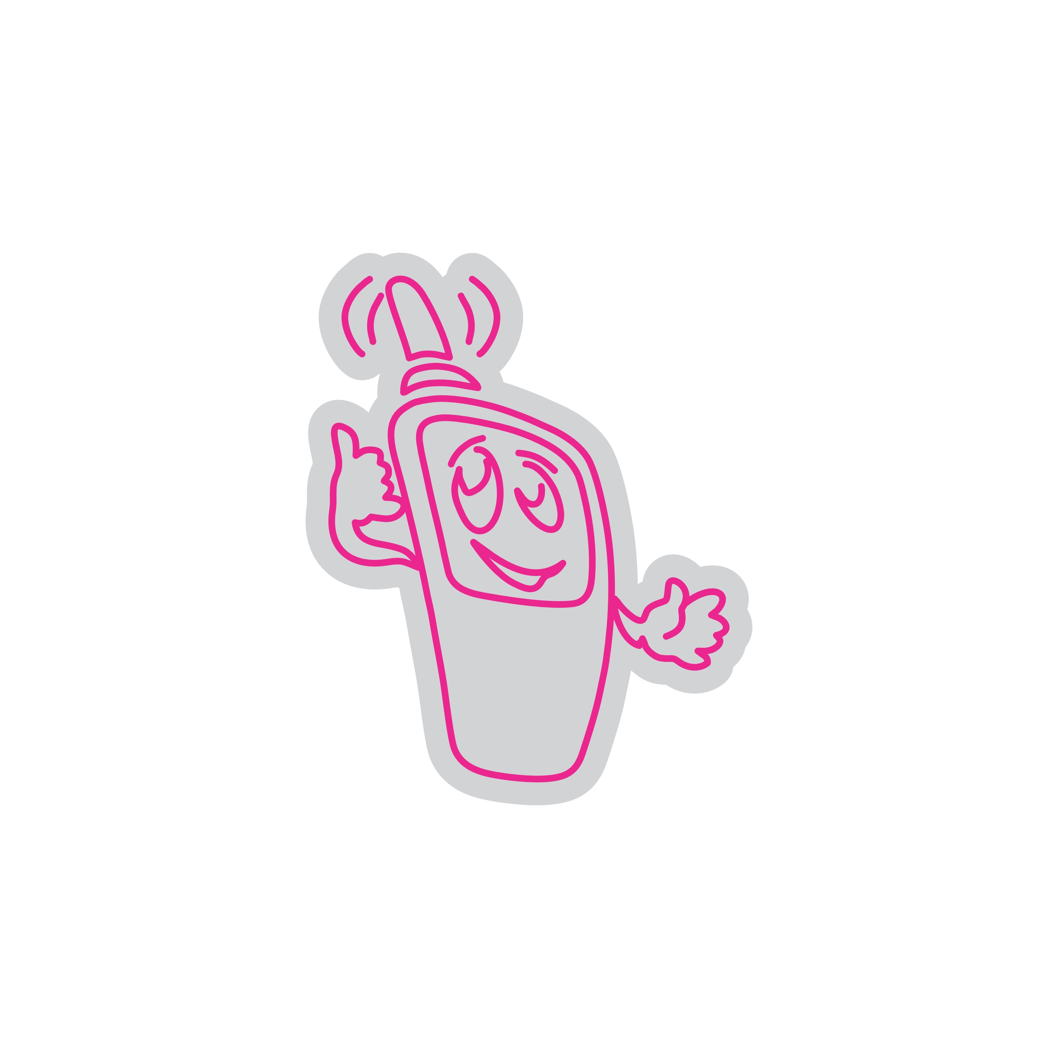 Custom Neon | Cellphone Cartoon Neon Sign | 26x21 Inches | Hot Pink 3