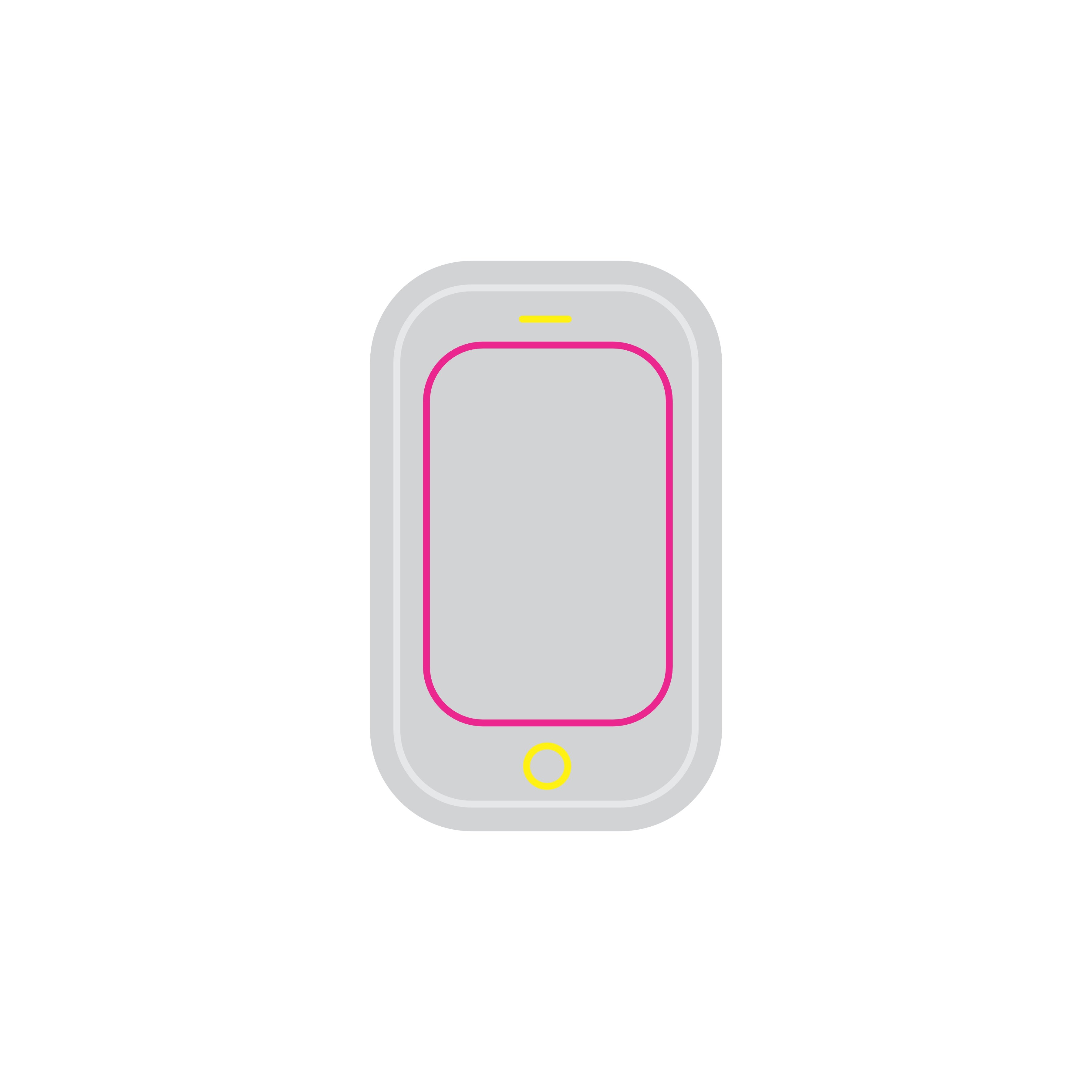 Custom Neon | Smartphone Shape Neon Sign | 26x16 Inches | Pink and Yellow Neon Sign 3