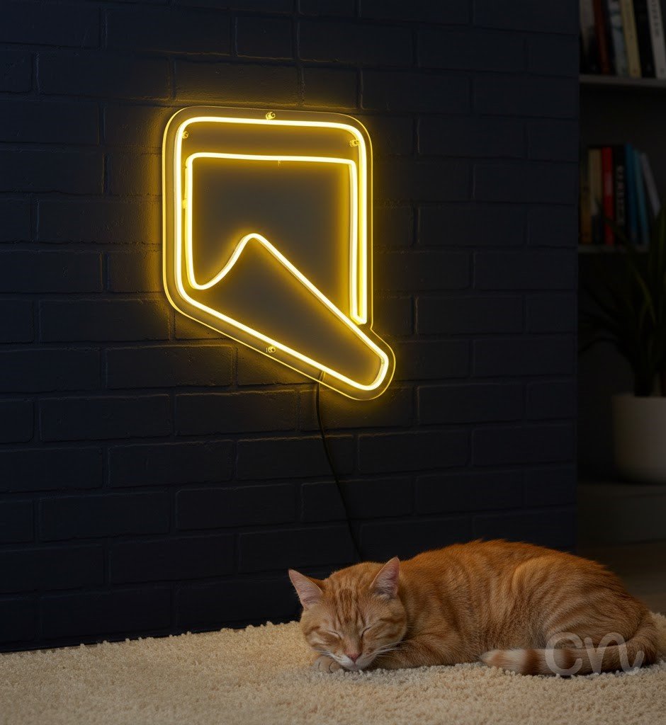 Custom Neon | Ice Cream Cone Neon Sign | 27x24 Inches | Yellow Neon Sign for Dessert Shops 2