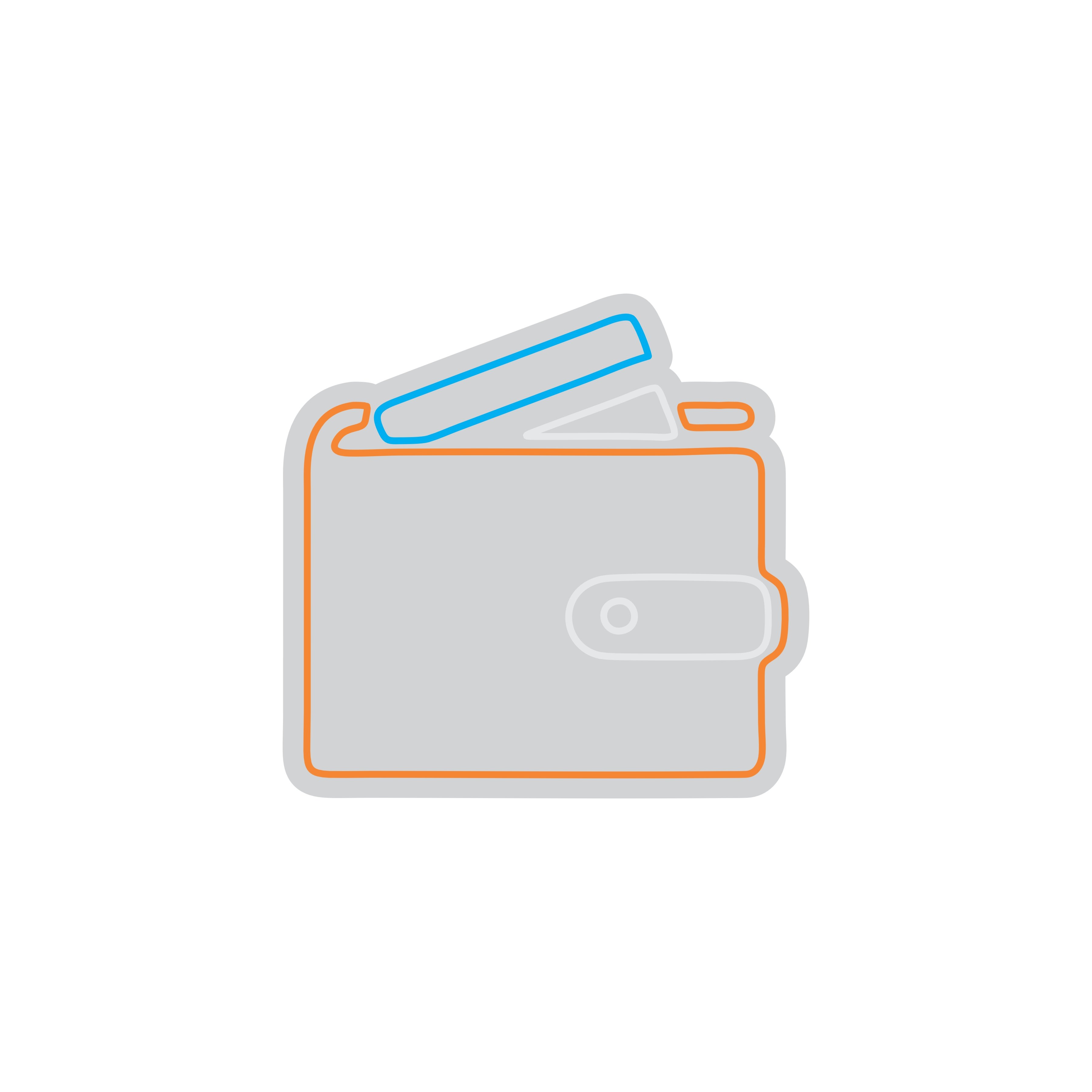 Custom Neon | Wallet Design Neon Sign | 23x24 Inches | Orange Blue White Colors 3