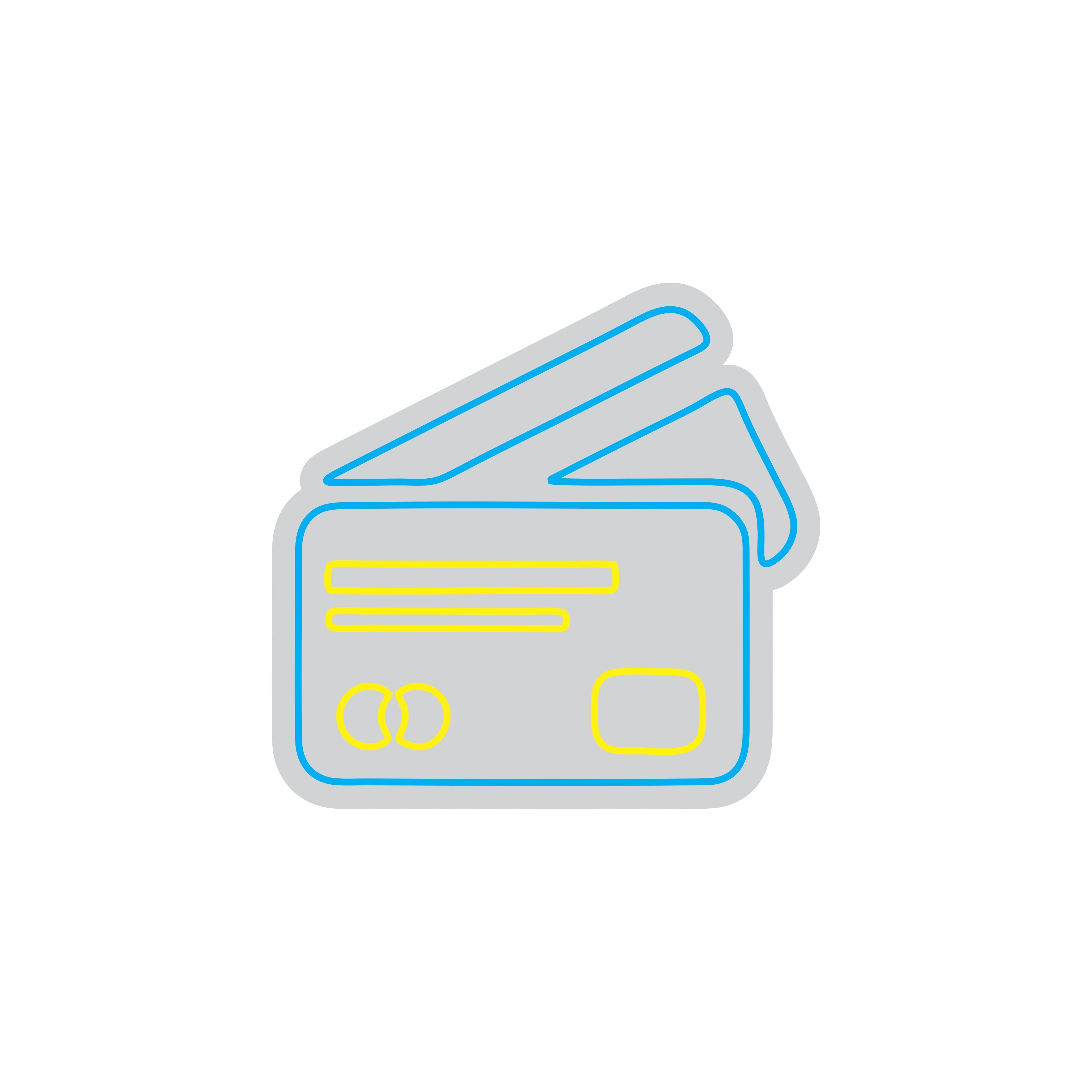 Custom Neon | Credit Card Design Neon Sign | 24x25 | Yellow and Blue Bright Sign 3