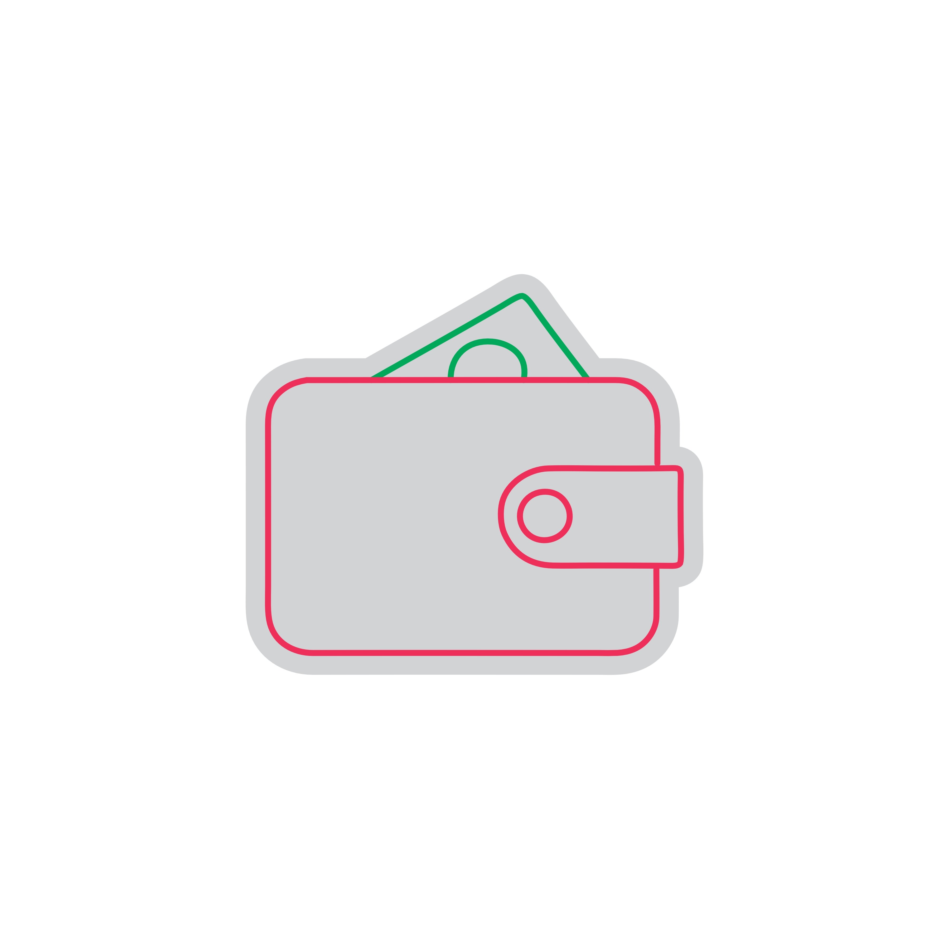 Custom Neon | Wallet with Money Neon Sign | 21x24 | Pink and Green 3