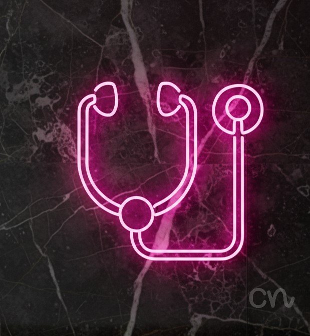 Custom Neon | Stethoscope Neon Sign | 20x21 | Hot Pink 2