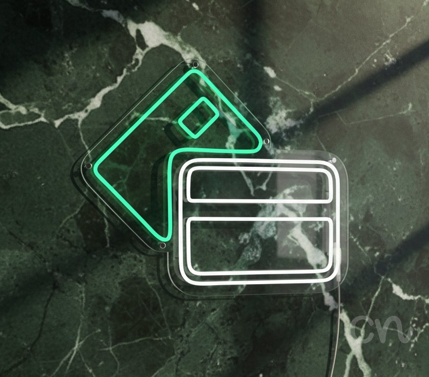 Custom Neon | Credit Card Design Neon Sign | 20x24 | Green