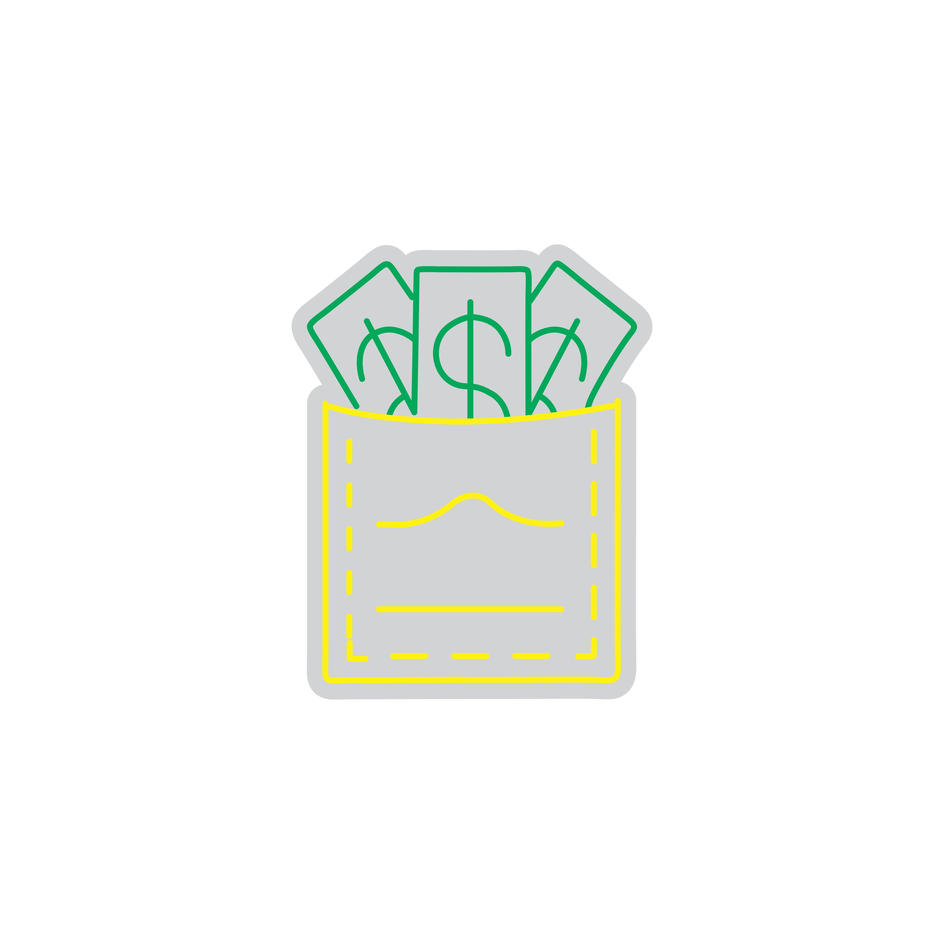 Custom Neon | Money in Pocket Neon Sign | 24x19 | Yellow and Green Neon Sign 3