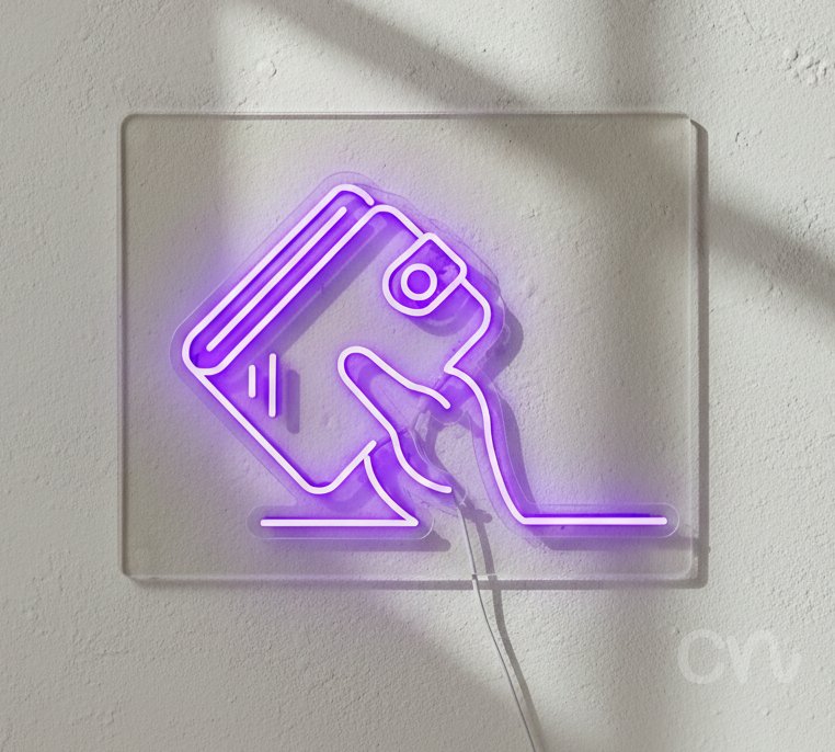 Custom Neon | Paint Bucket Pouring Neon Sign | 18x25 | Blue