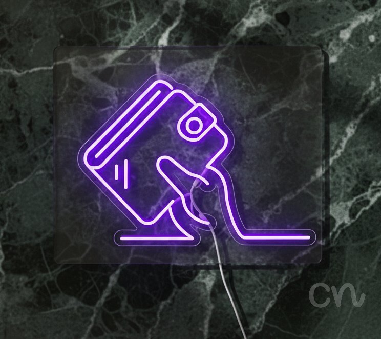 Custom Neon | Paint Bucket Pouring Neon Sign | 18x25 | Blue 2