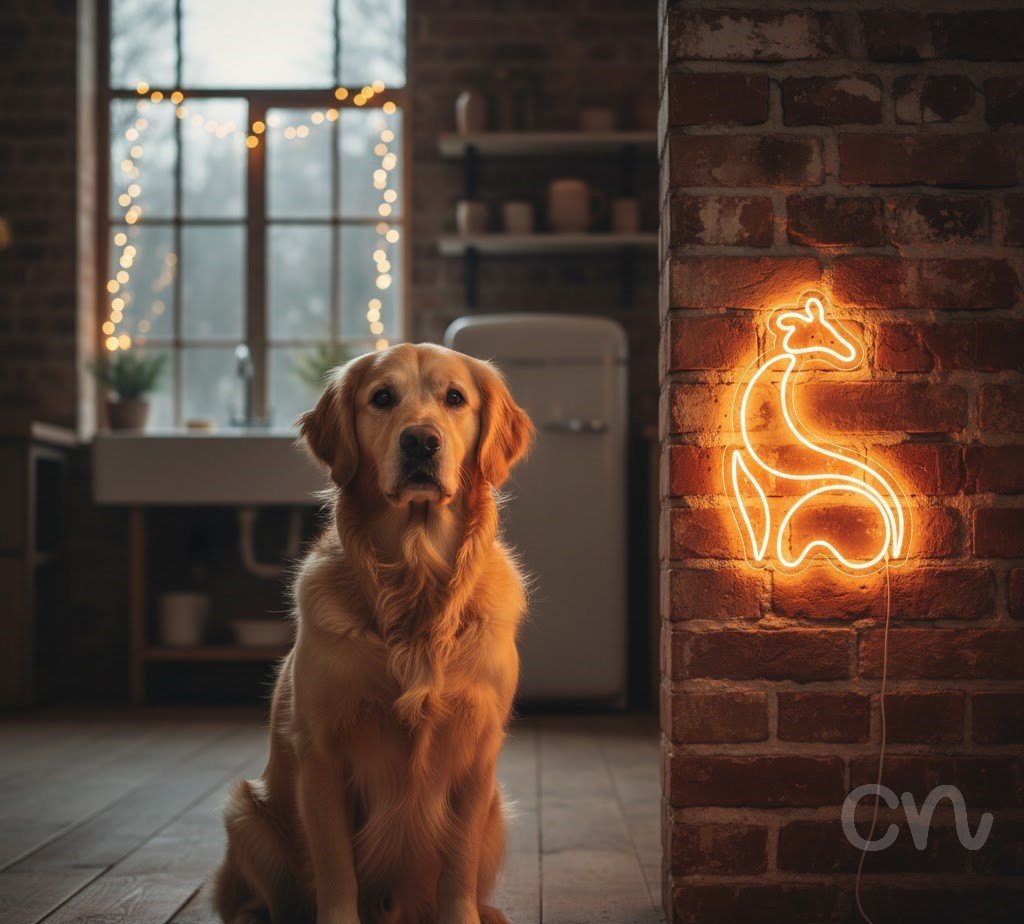 Custom Neon | Giraffe Neon Sign | 24x16 | Orange Neon Sign for Room Decor and Lounge 2