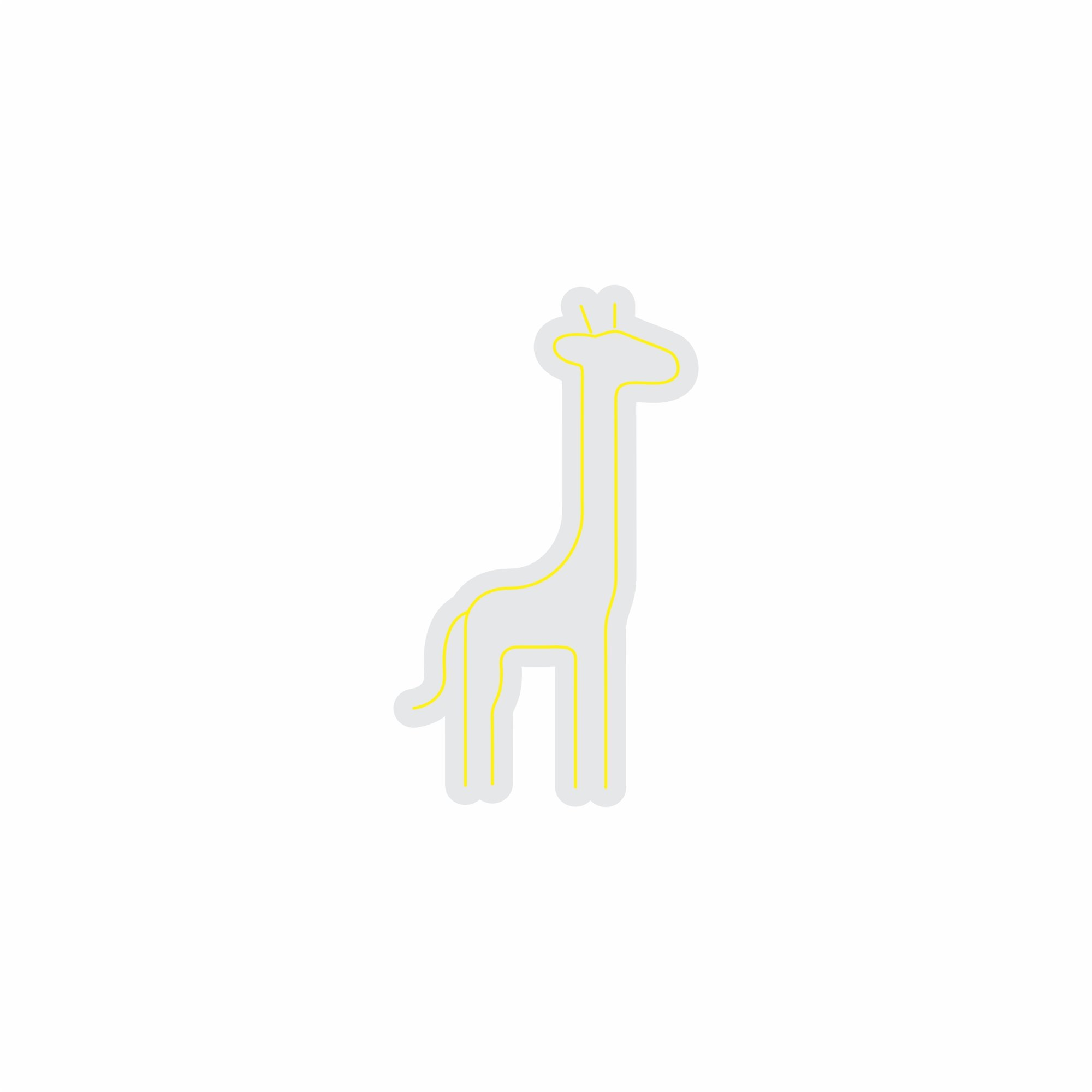 Custom Neon | Giraffe Neon Sign | 24x14 | Yellow Neon Sign for Decor and Bedroom 3