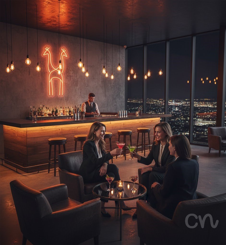 Custom Neon | Giraffe Design Neon Sign | 24x14 | Orange Neon Sign for Home Decor 2