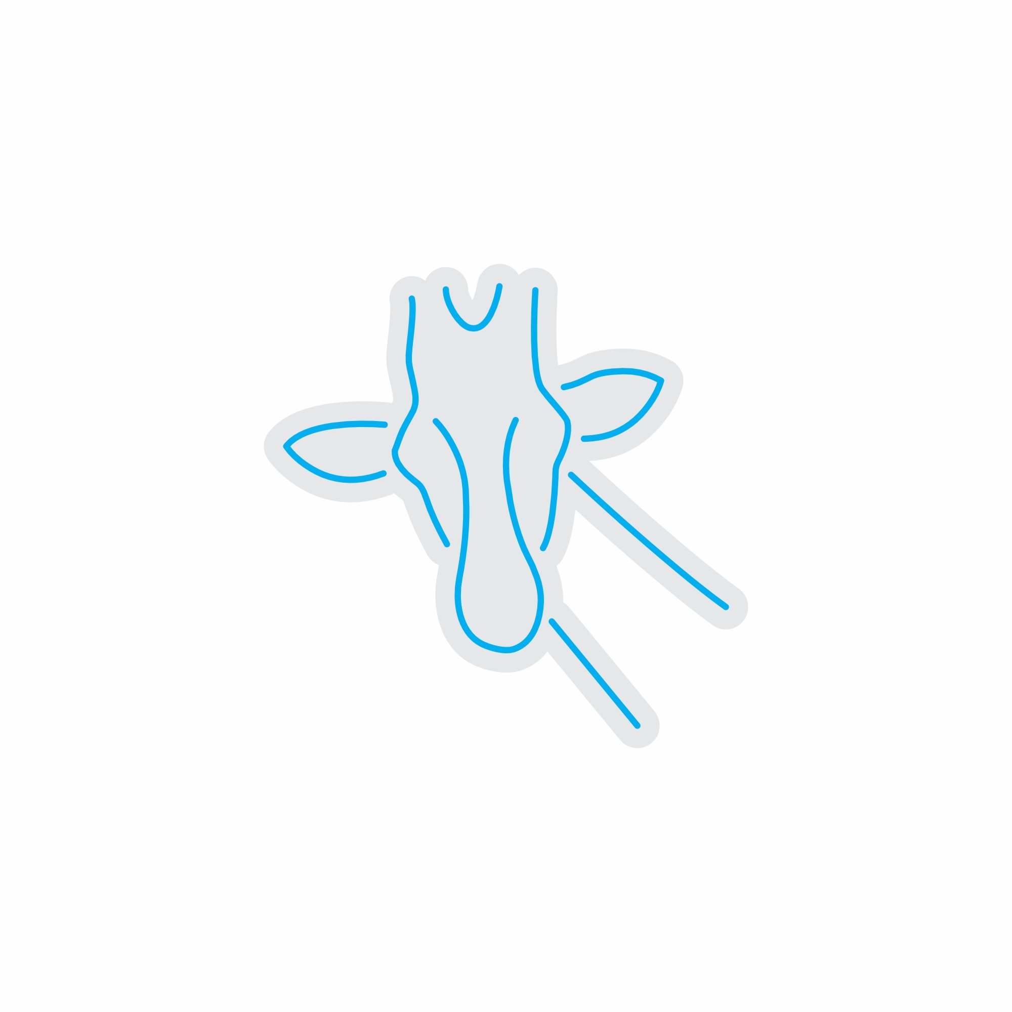 Custom Neon | Giraffe Neon Sign | 24x24 | Ice Blue Neon Sign for Bedroom Decor 3