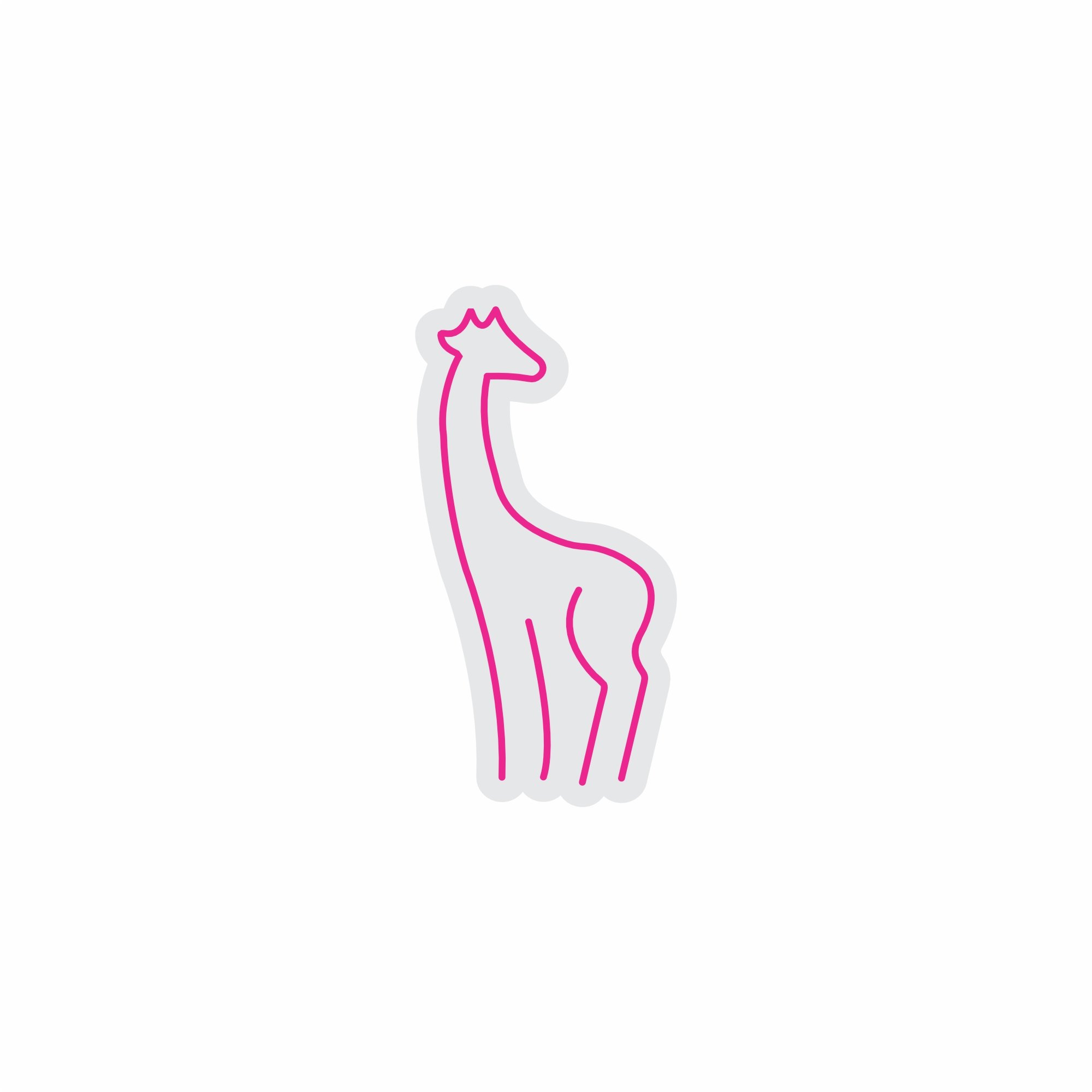 Custom Neon | Giraffe Neon Sign | 24x12 | Hot Pink Bright Neon Decor for Room 3