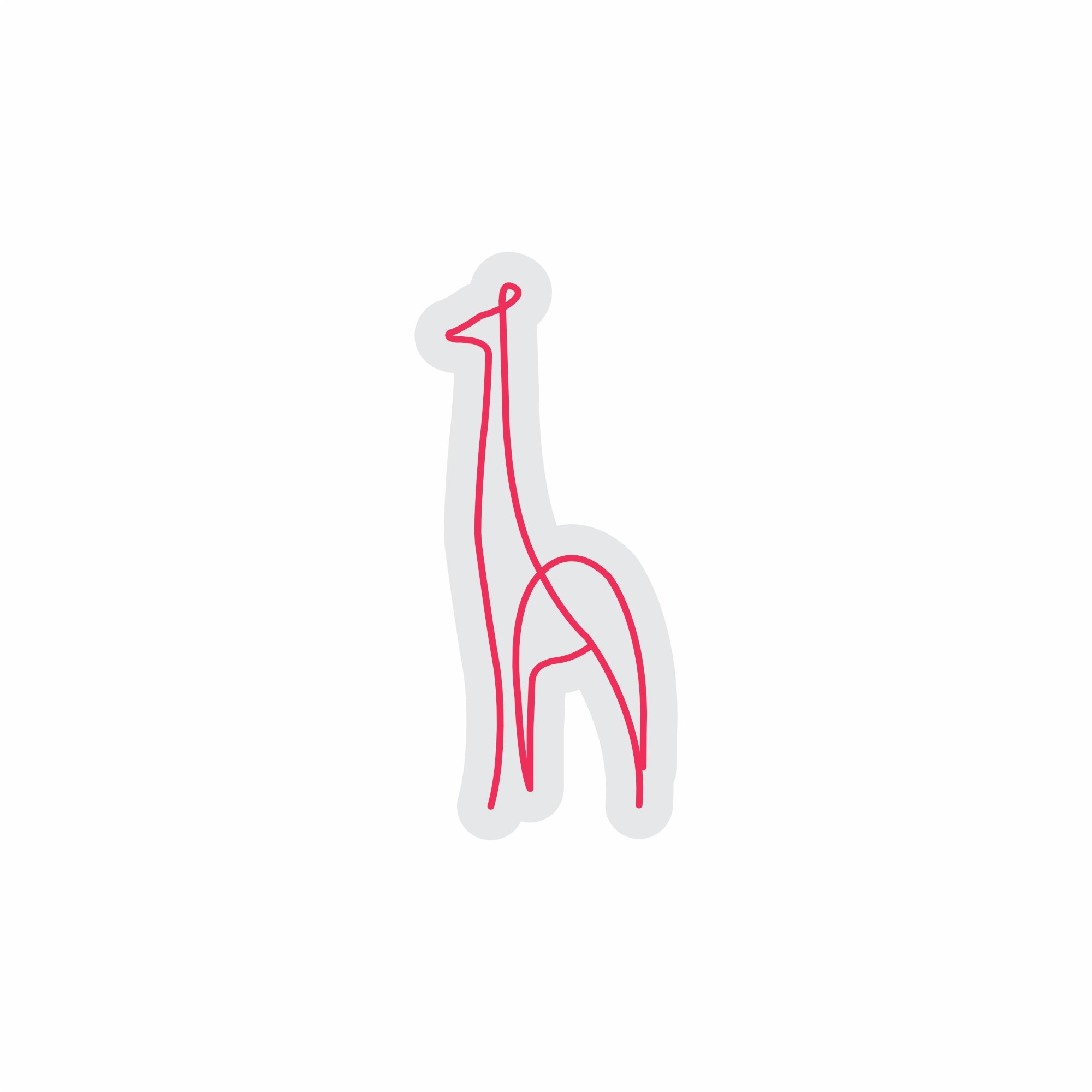 Custom Neon | Giraffe Neon Sign | 27x12 | Hot Pink Bright Color for Home Decor 3