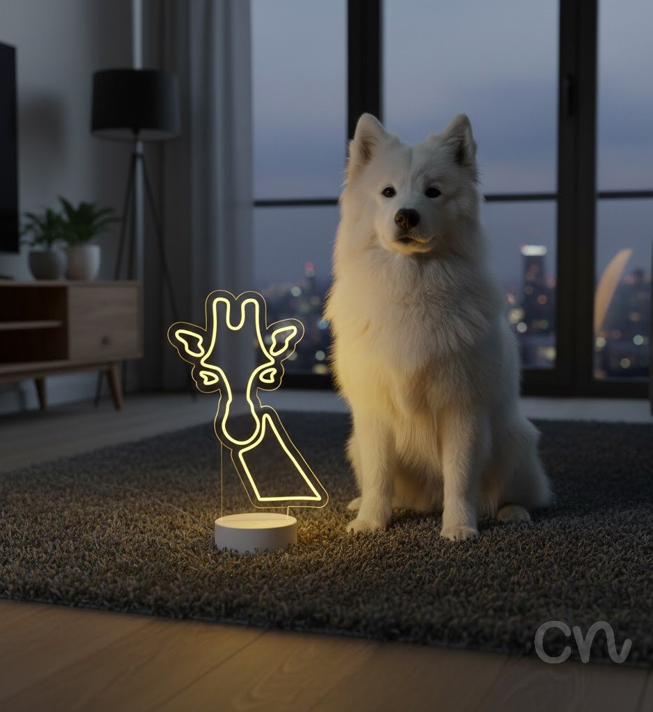 Custom Neon | Giraffe Neon Sign | 24x18 | Yellow Neon Sign for Kids Bedroom Decor 2