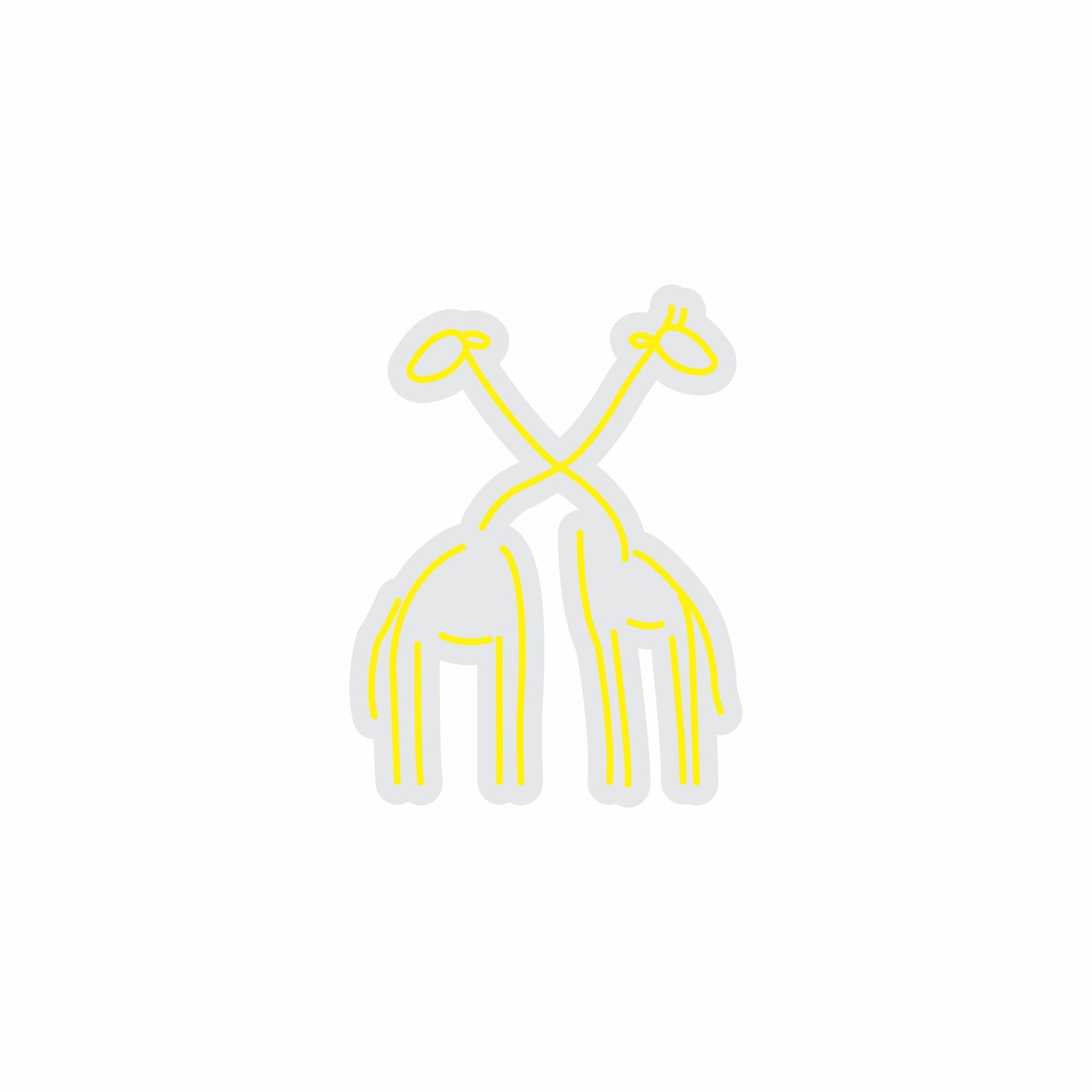 Custom Neon | Giraffes Neon Sign | 24x18 | Yellow Bright Neon Decor for Room 3