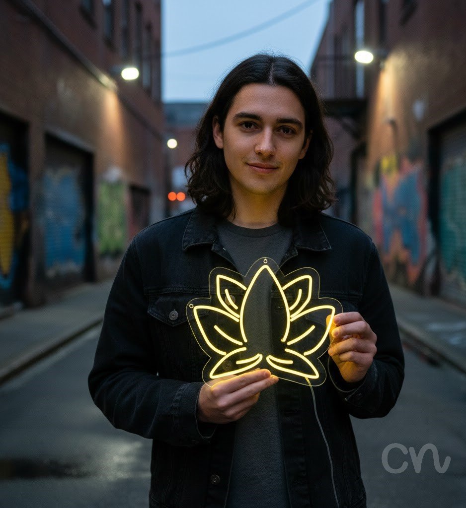 Custom Neon | Lotus Flower Neon Sign | 20x24 | Yellow Bright Neon Wall Decor