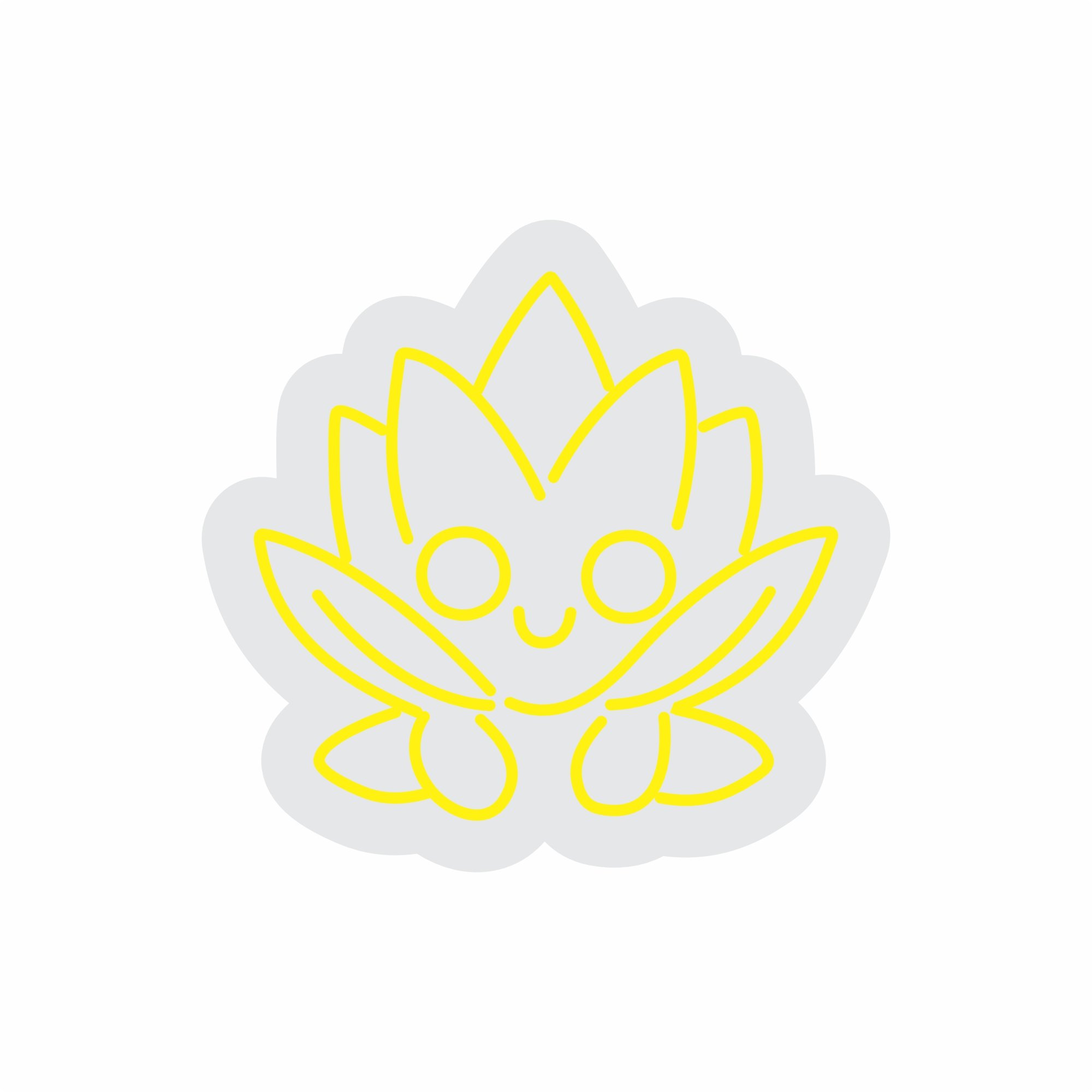 Custom Neon | Lotus with Face Neon Sign | 18x19 | Yellow Neon Sign for Home Decor 3