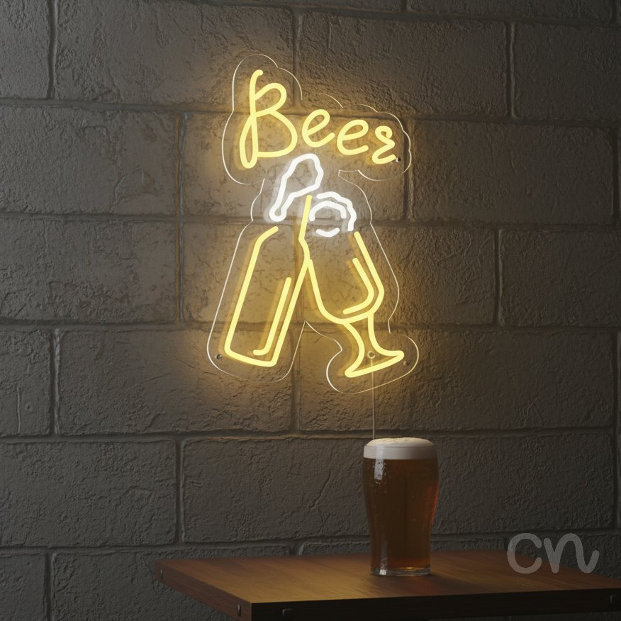 Custom Neon | Bees Neon Sign | 20x13 | Yellow White Neon Sign for Home Decor 2
