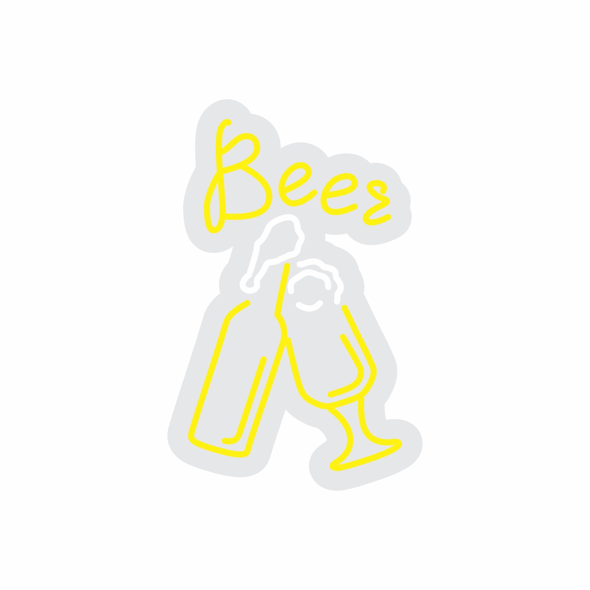 Custom Neon | Bees Neon Sign | 20x13 | Yellow White Neon Sign for Home Decor 3