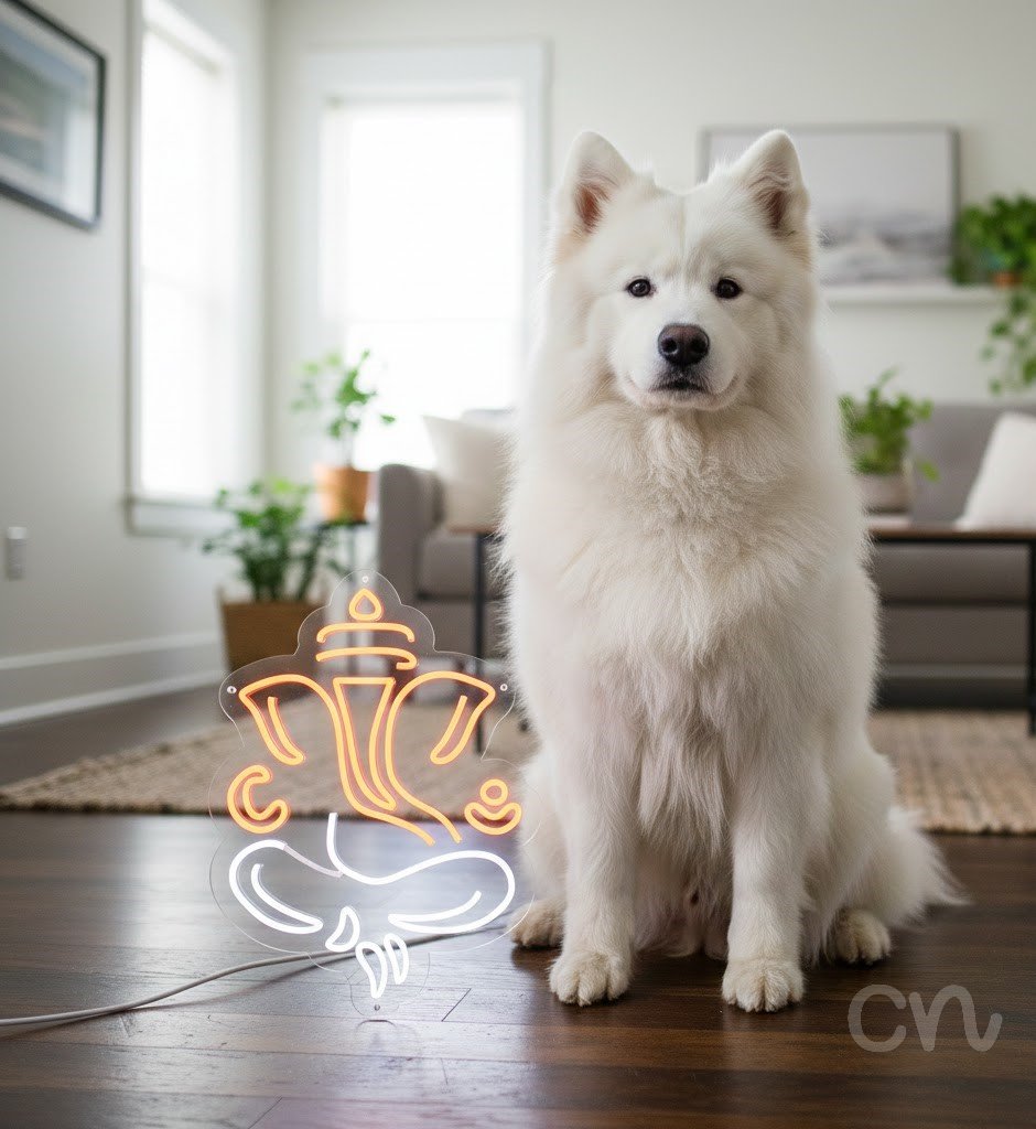 Custom Neon | Elephant Head Neon Sign | 24x18 | Orange