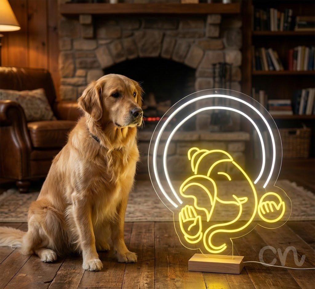 Custom Neon | Elephant Design Neon Sign | 30x26 | Yellow for Home Bar Bedroom Decor