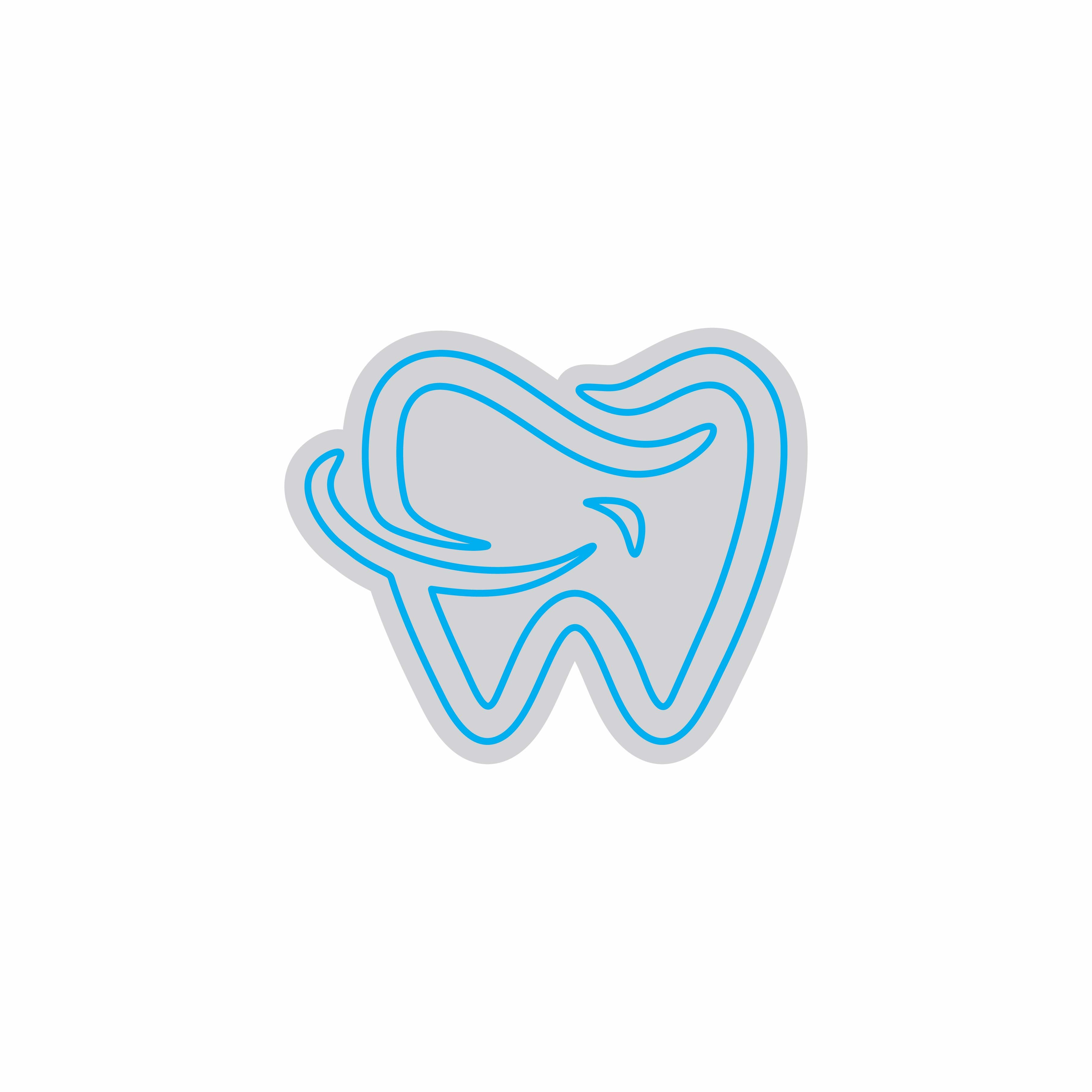 Custom Neon | Tooth Design Neon Sign | 20x24 | Ice Blue Neon Sign for Room Decor 3