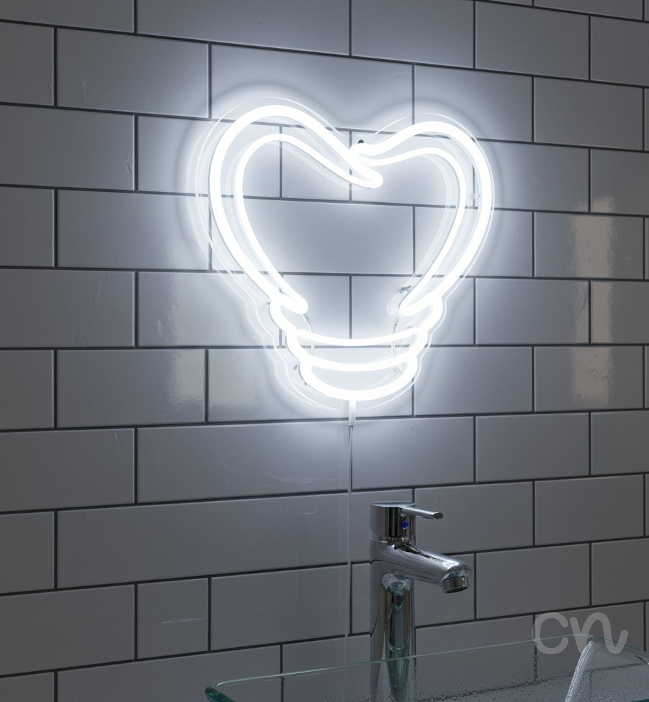 Custom Neon | Abstract Swirl Neon Sign | 22x24 | Warm White