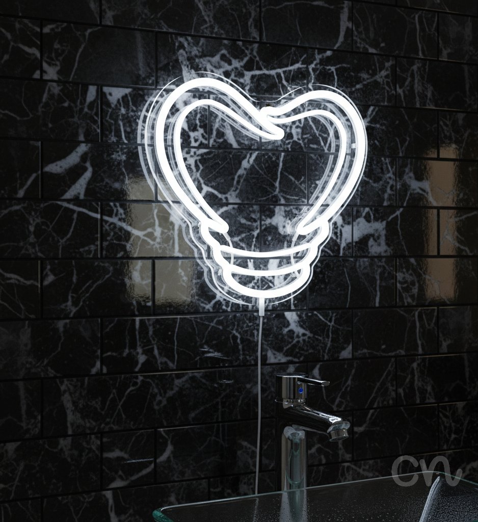 Custom Neon | Abstract Swirl Neon Sign | 22x24 | Warm White 2