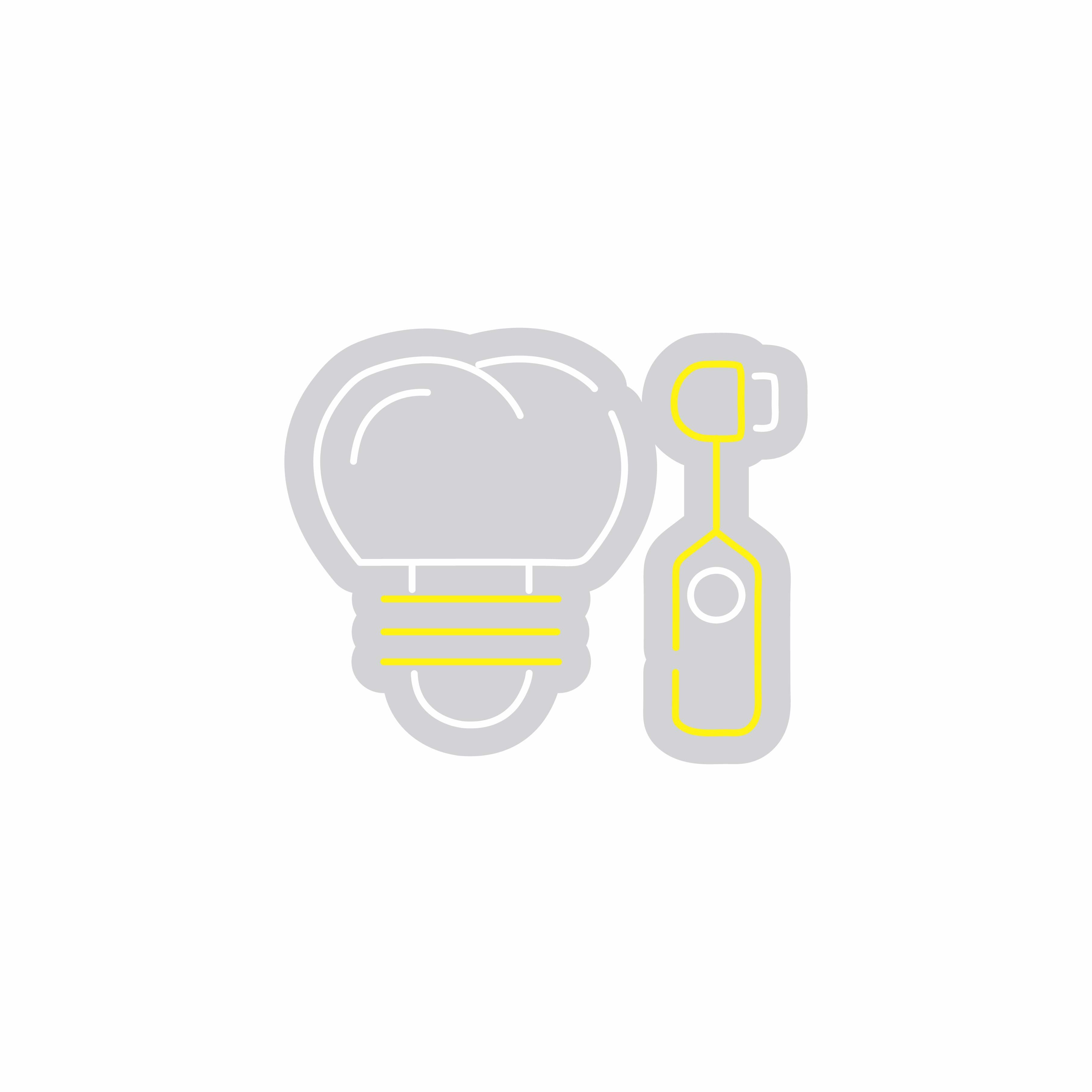 Custom Neon | Light Bulb and Bottle Neon Sign | 20x24 | Yellow 3