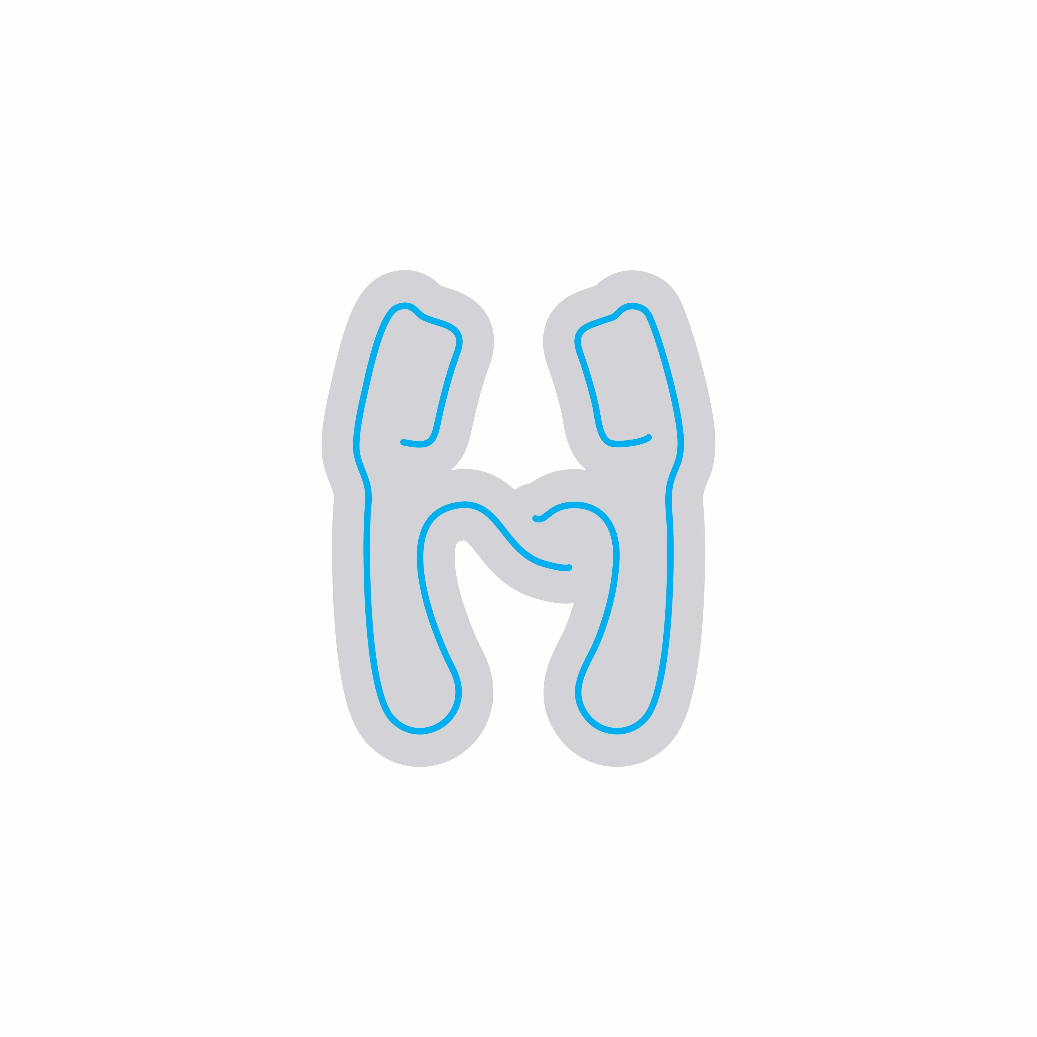 Custom Neon | Abstract Swirl Neon Sign | 24x19 Inches | Ice Blue Neon Sign 3