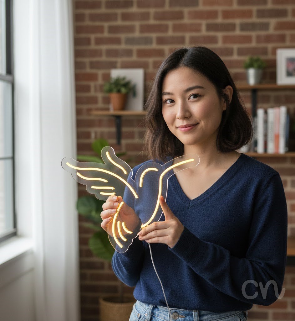 Custom Neon | Hummingbird Neon Sign | 18x24 | Yellow Neon Light for Home Decor