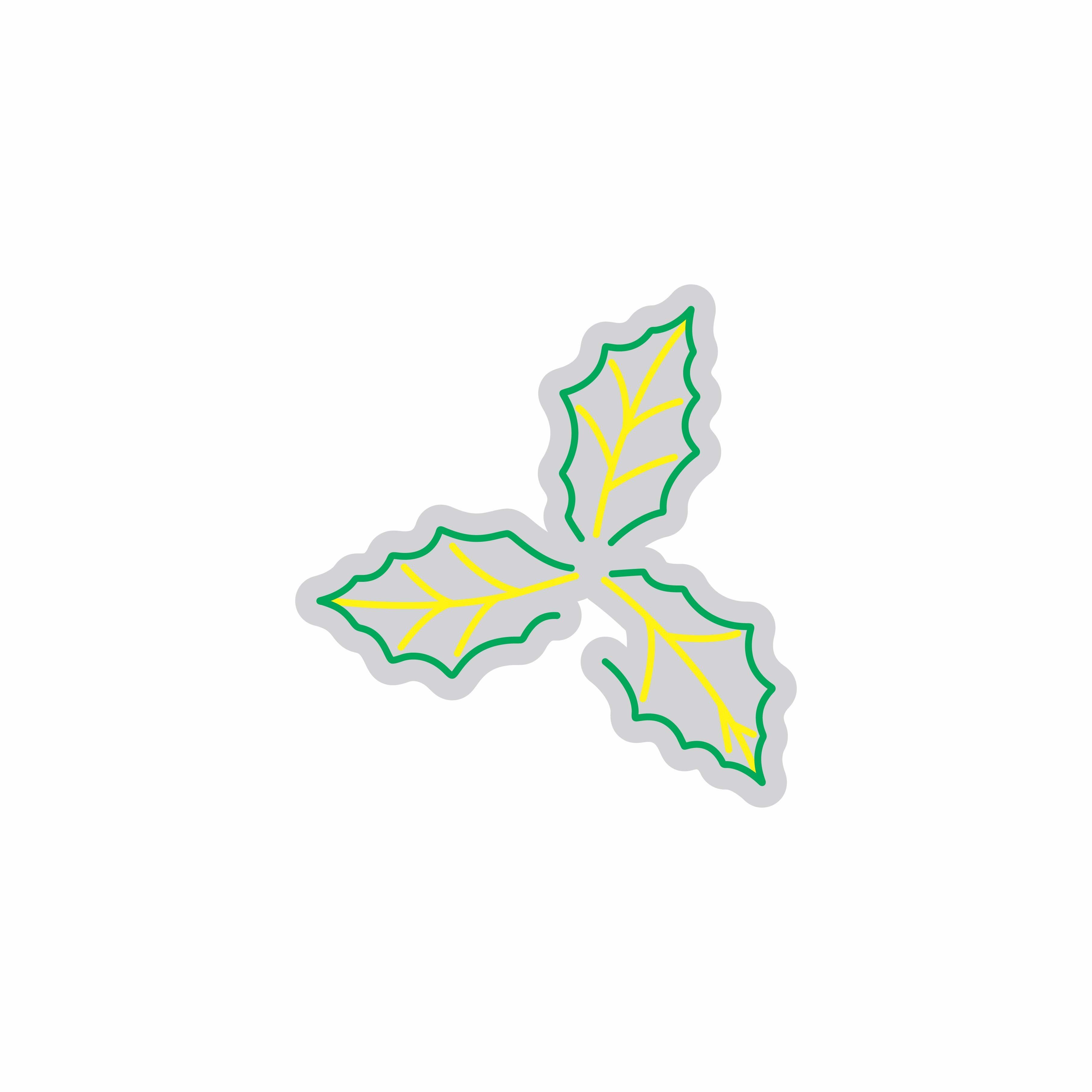 Custom Neon | Holly Leaves Neon Sign | 24x23 Inches | Green and Yellow Neon Sign 3