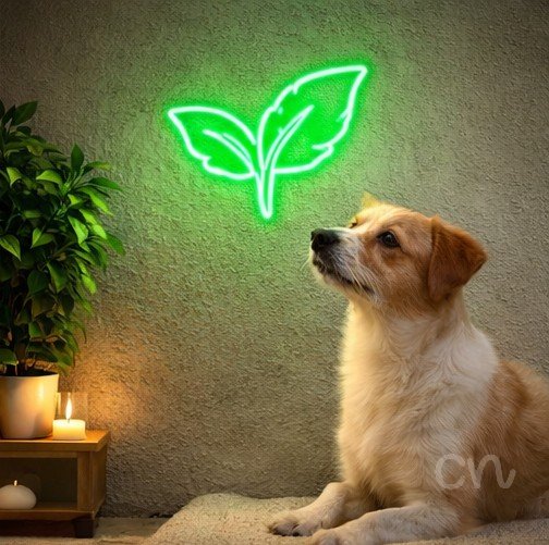 Custom Neon | Leaf Neon Sign | 18x24 | Green Neon Sign for Home Decor and Wall Art 2