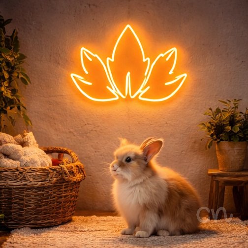 Custom Neon | Leaf Design Neon Sign | 20x24 | Orange Bright Glow for Home Decor 2