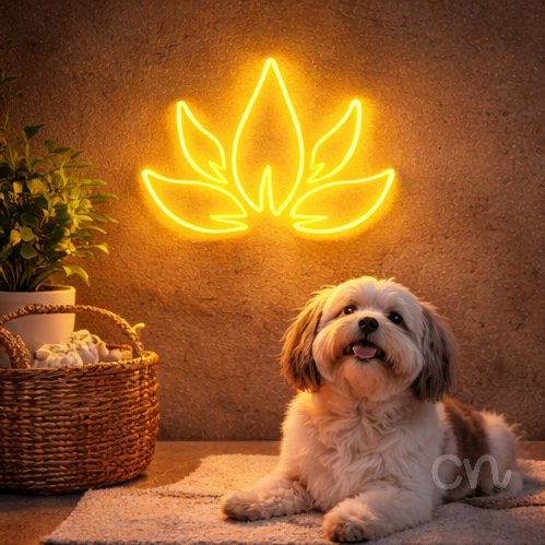 Custom Neon | Lotus Flower Neon Sign | 19x24 Inches | Yellow Light for Home Decor 2