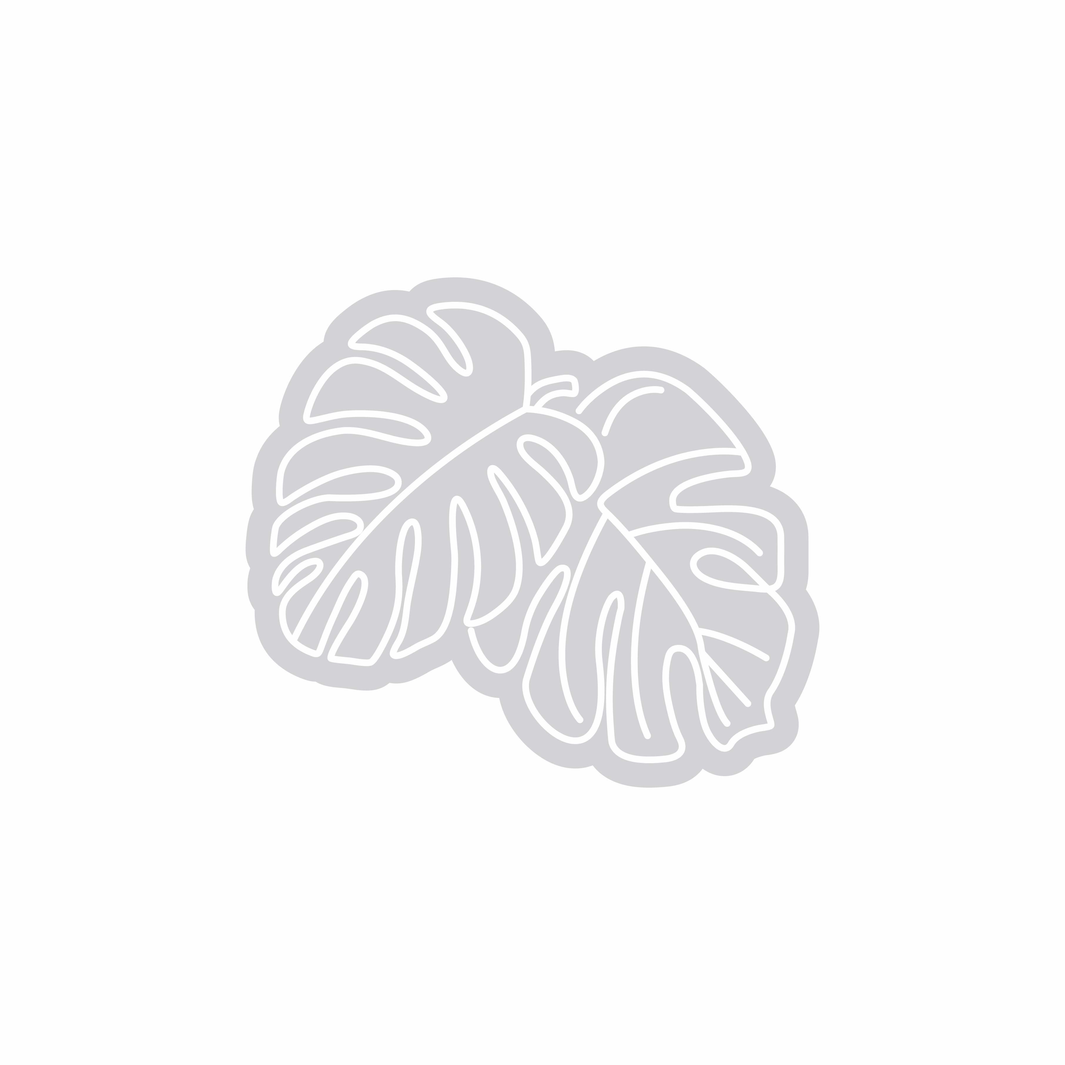 Custom Neon | Monstera Leaves Neon Sign | 24x27 | Warm White 3