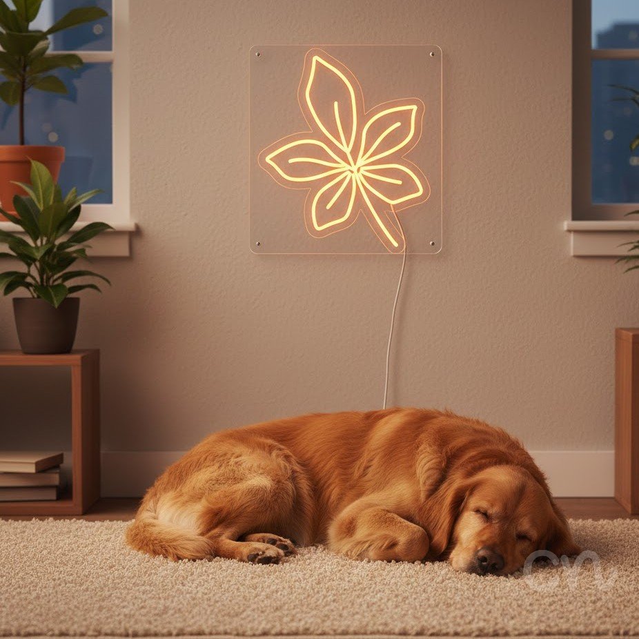 Custom Neon | Leaf Neon Sign | 24x20 | Orange Neon Sign for Home Decor and Wall Art 2