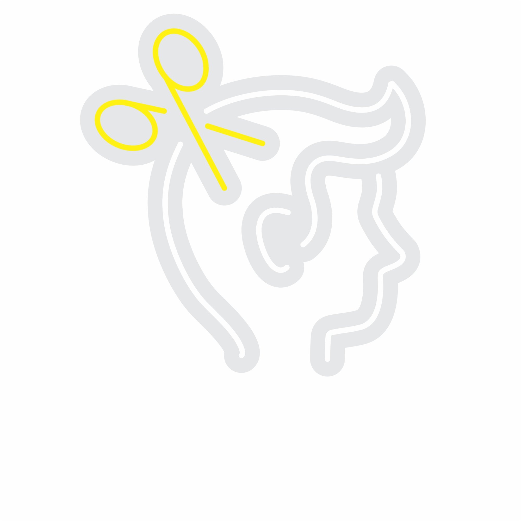 Custom Neon | Barber Face Neon Sign | 21x20 Inches | Warm White and Yellow Neon 3