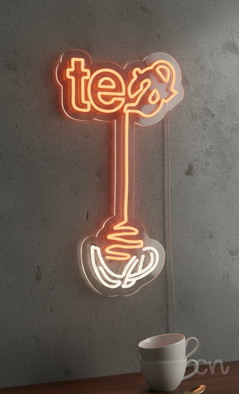 Custom Neon | Teapot Design Neon Sign | 25x14 | Orange for Kitchen Bar Coffee Pub 2