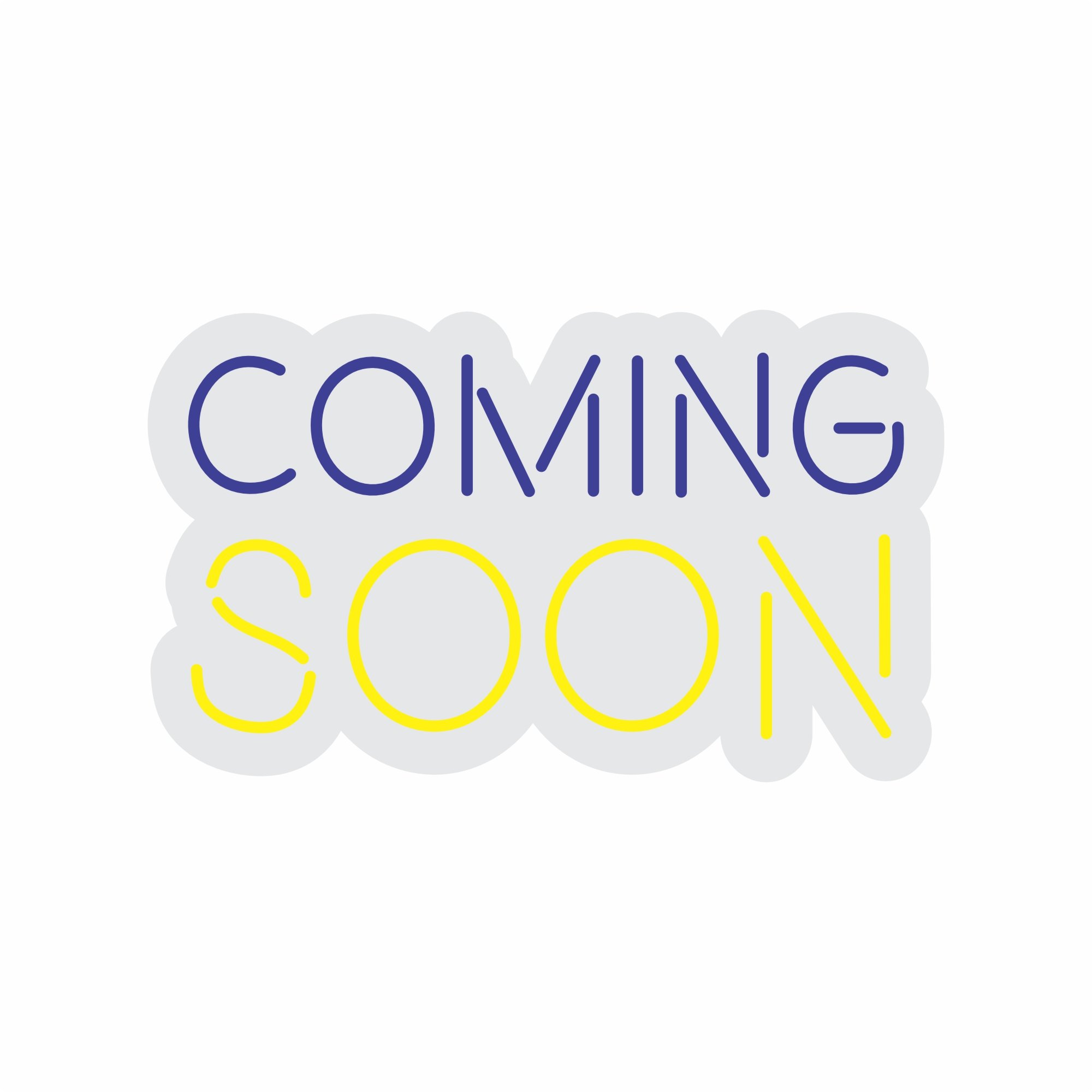 Custom Neon | Coming Soon Neon Sign | 13x22 Inches | Blue and Yellow Neon Sign 3