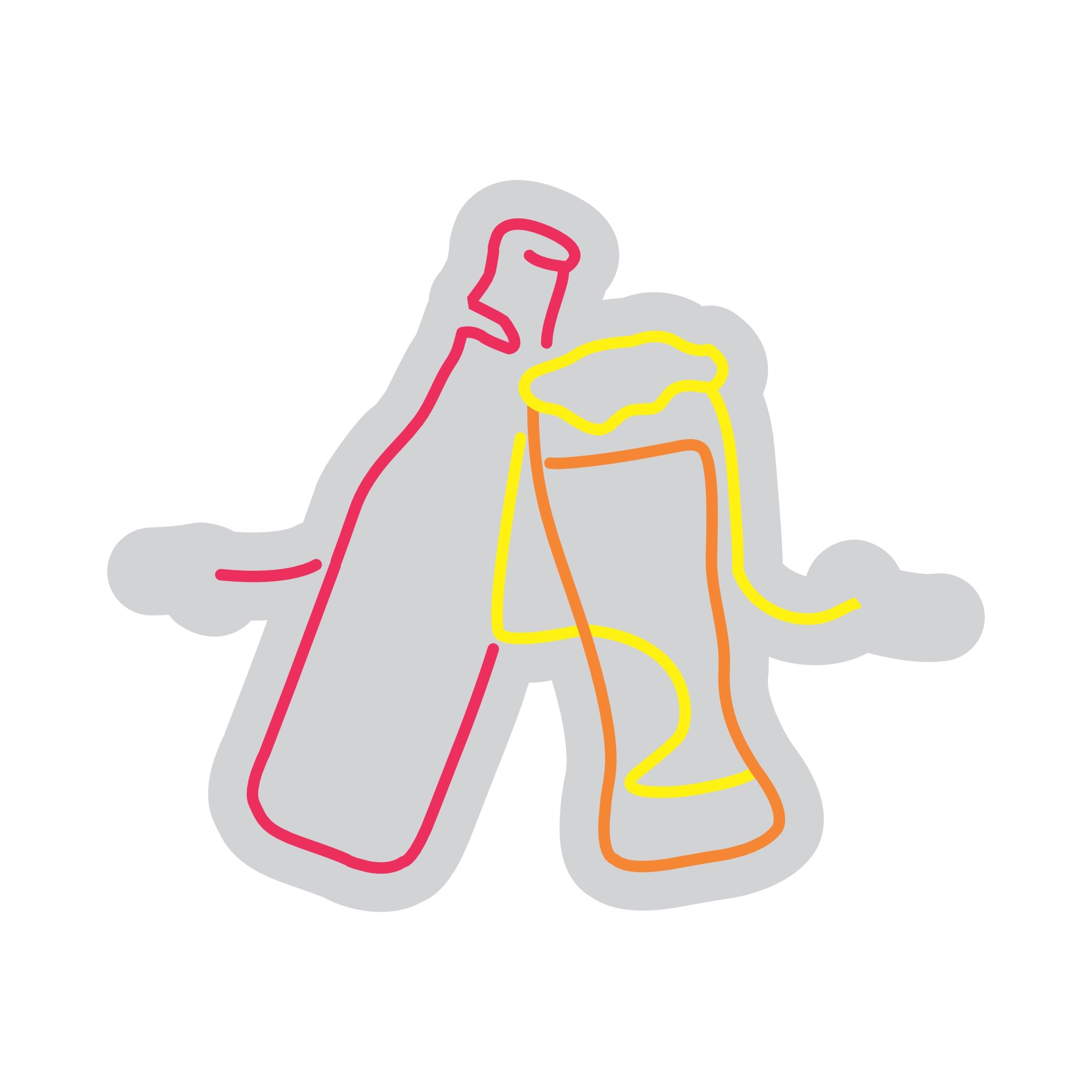 Custom Neon | Bottle and Glass Neon Sign | 20x24 | Pink, Yellow, Orange 3