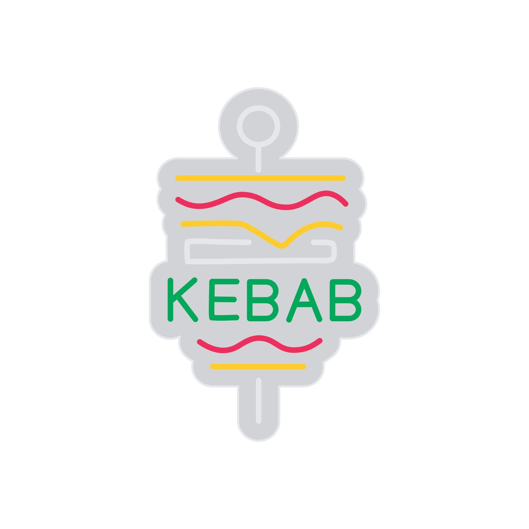 Custom Neon | Kebab Neon Sign | 20x13 | Green Yellow Red Light Display 3