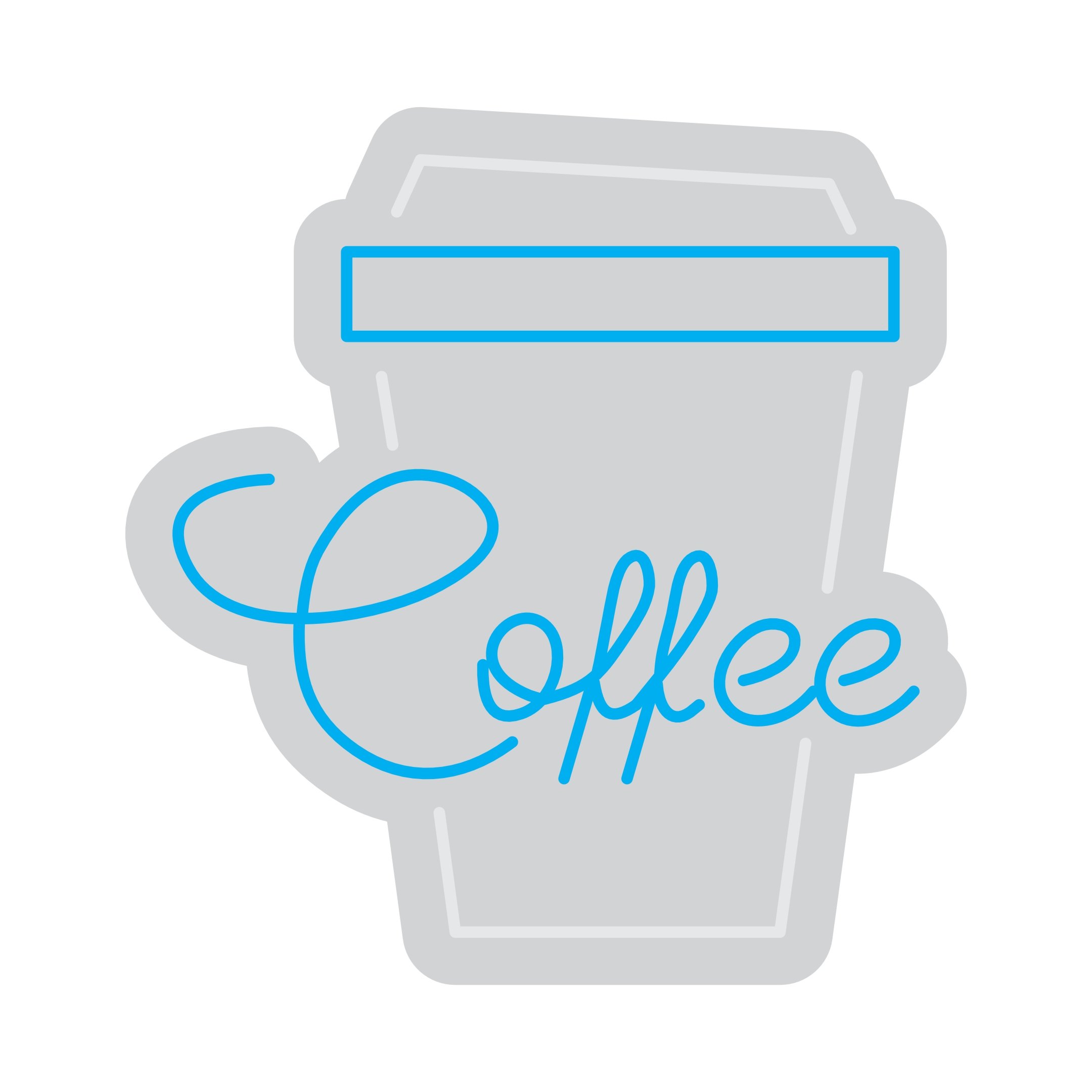 Custom Neon | Coffee Neon Sign | 24x23 | Ice Blue Neon Sign for Kitchen Bar Home Decor 3