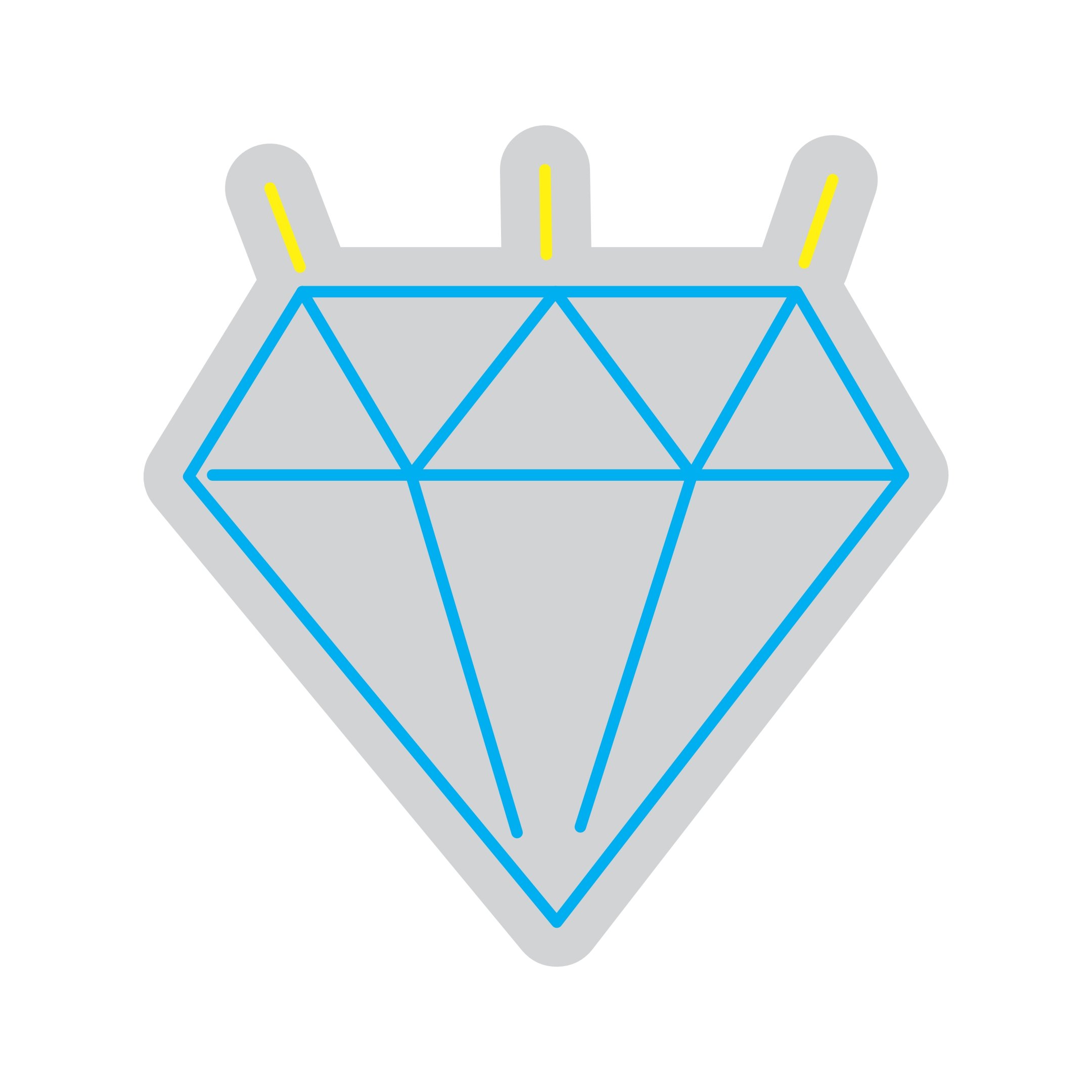 Custom Neon | Diamond Shape Neon Sign | 23x22 | Blue and Yellow 3