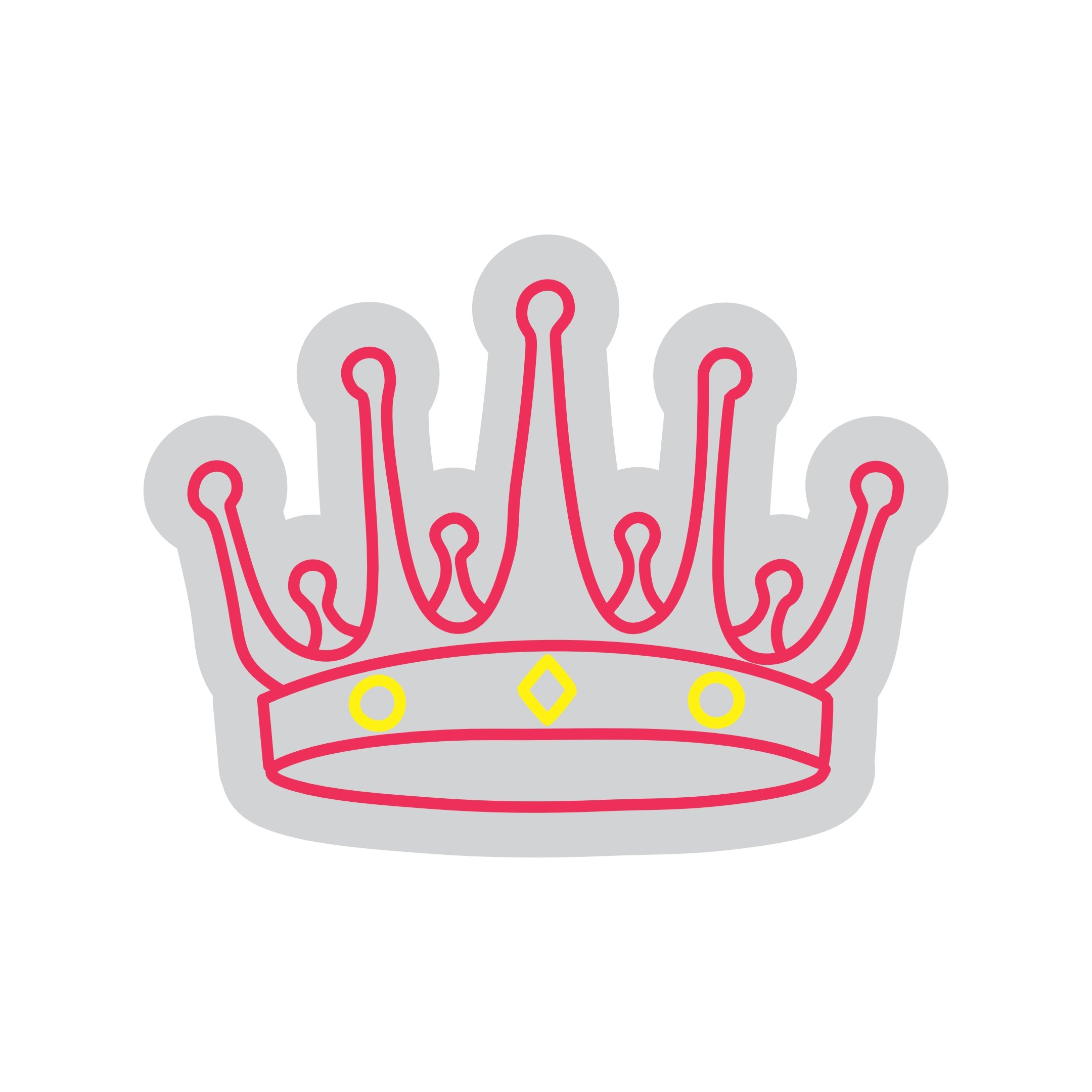 Custom Neon | Crown Design Neon Sign | 17x22 Inches | Pink and Yellow Neon Light 3