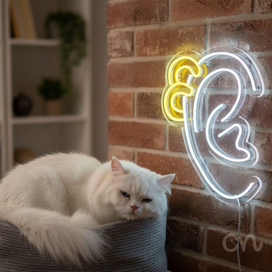 Custom Neon | Ear Design Neon Sign | 24x19 Inches | Yellow Neon Sign for Decor 2