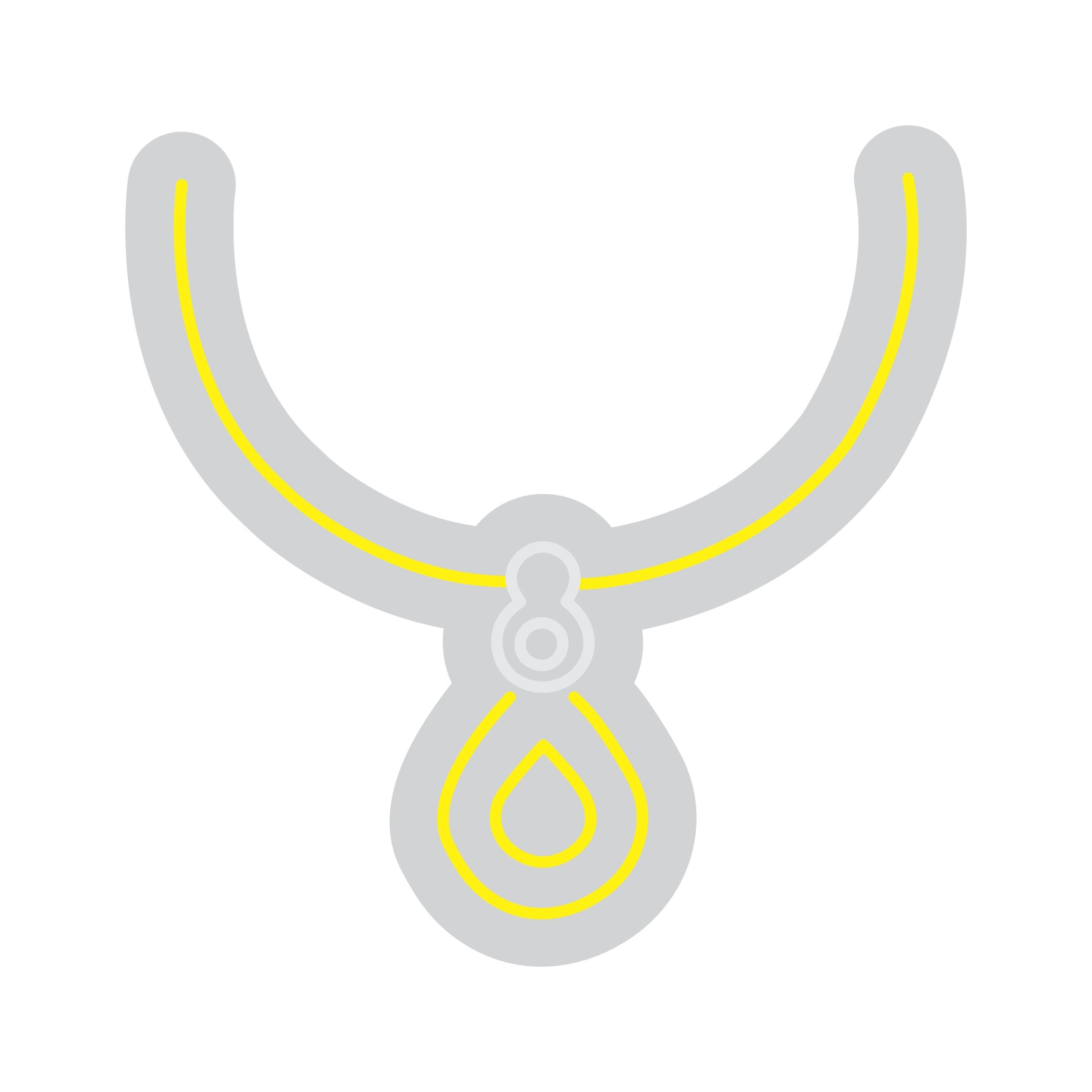 Custom Neon | Necklace Design Neon Sign | 23x23 | Yellow | Customizable Home Decor 3