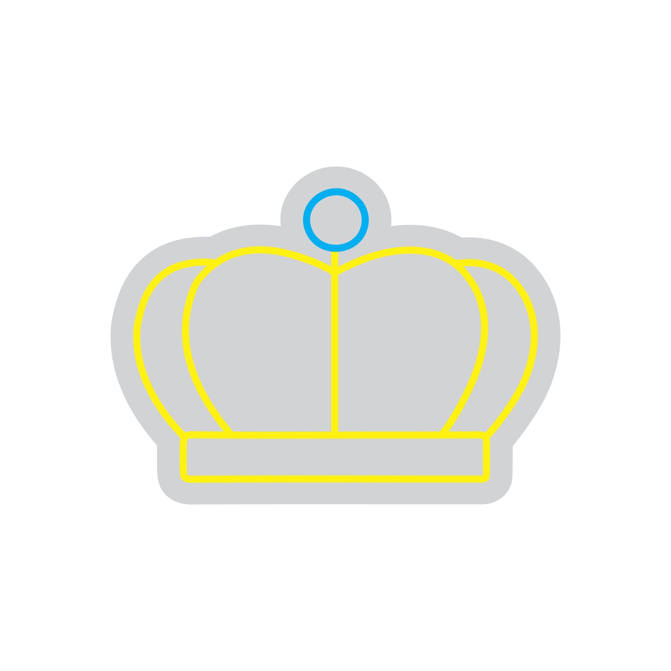 Custom Neon | Crown Neon Sign | 15x20 | Yellow and Blue Neon Sign for Home Bar Decor 3