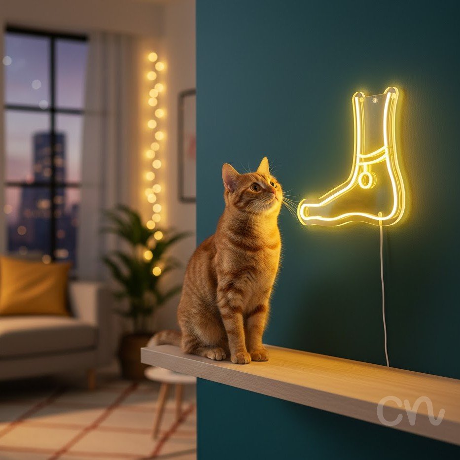 Custom Neon | Ankle Joint Neon Sign | 22x22 | Yellow Bright Neon Sign for Home Decor 2