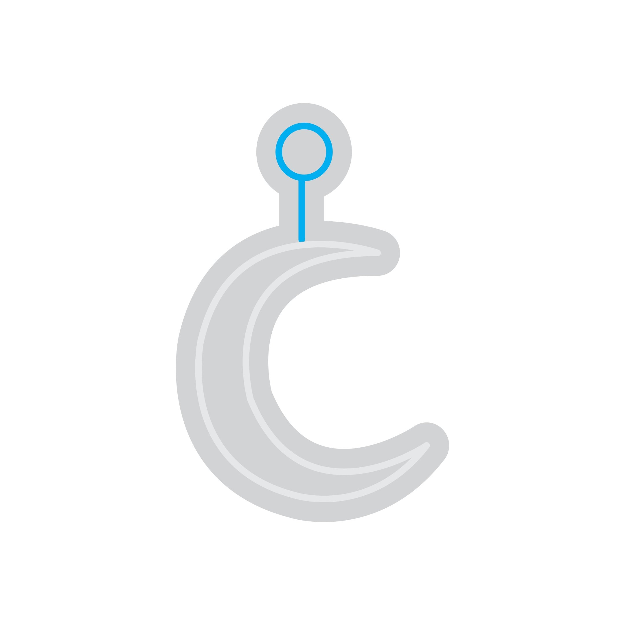 Custom Neon | Crescent Moon Neon Sign | 20x13 | Ice Blue | Modern Wall Decor 3